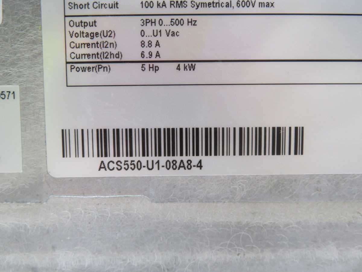 ABB ACS550-U1-08A8-4 AC INVERTER DRIVE - 5HP T268711 - AC VFD DRIVES