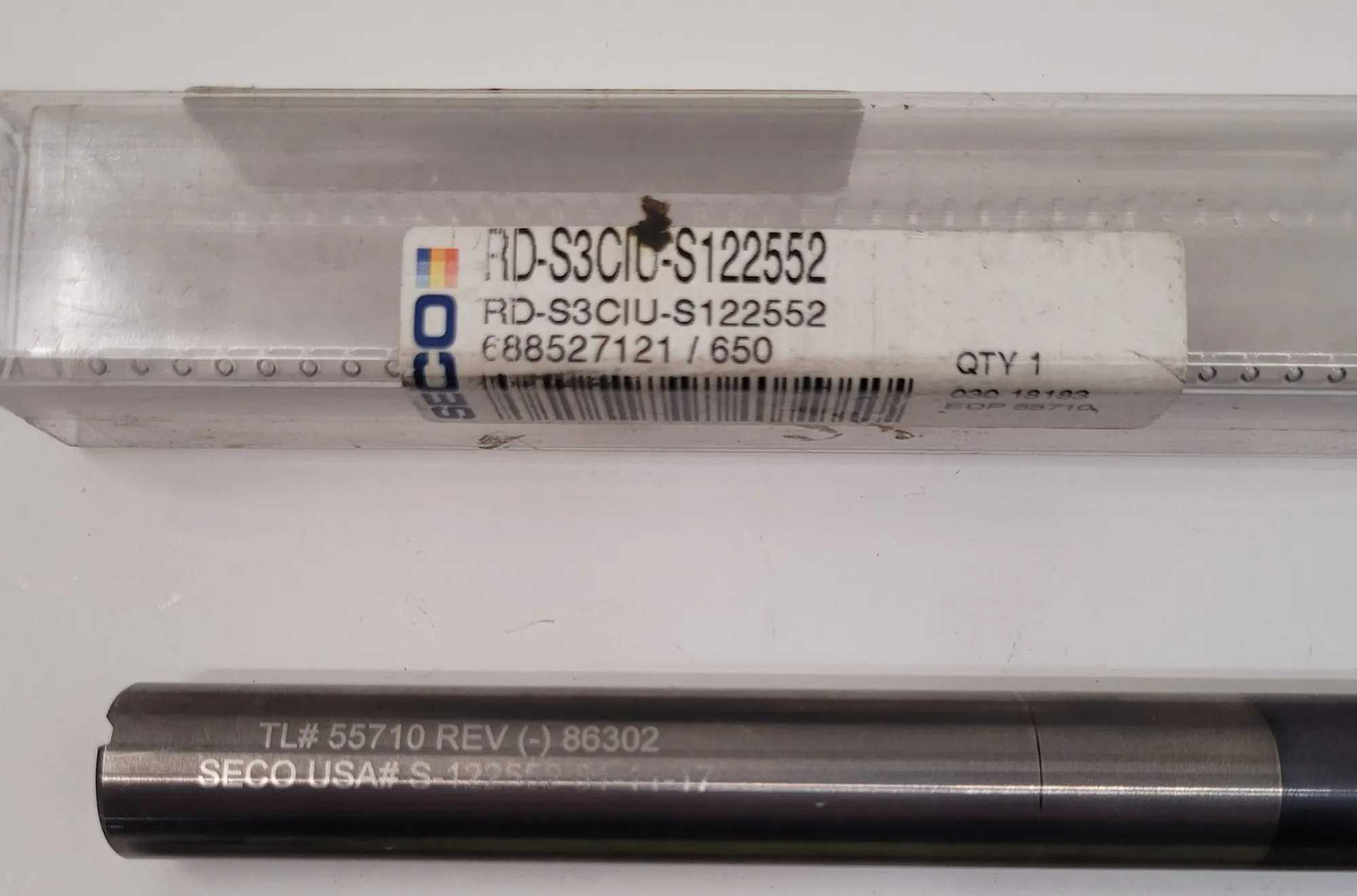 SECO RD-S3CIU-S122552 2 FLUTE CUTTING TOOL, 7.875" OAL, 0.70" SHANK DIA. - MACHINING TOOLING & PARTS