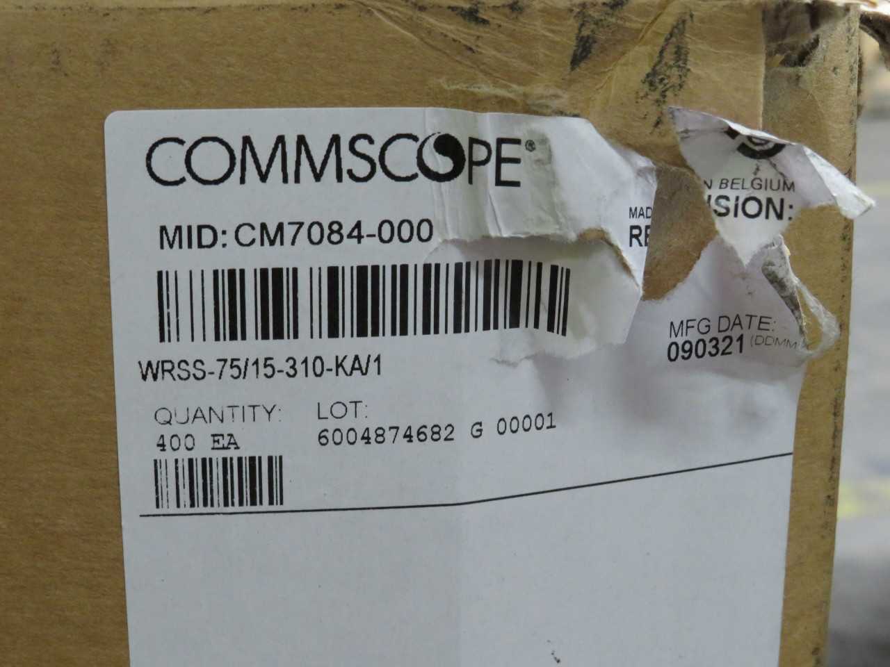 LOT OF 400 COMMSCOPE XAGA WRSS 75/15 310-KA/1 WRAPAROUND HEAT SHRINK KIT - FIBER OPTIC CABLE
