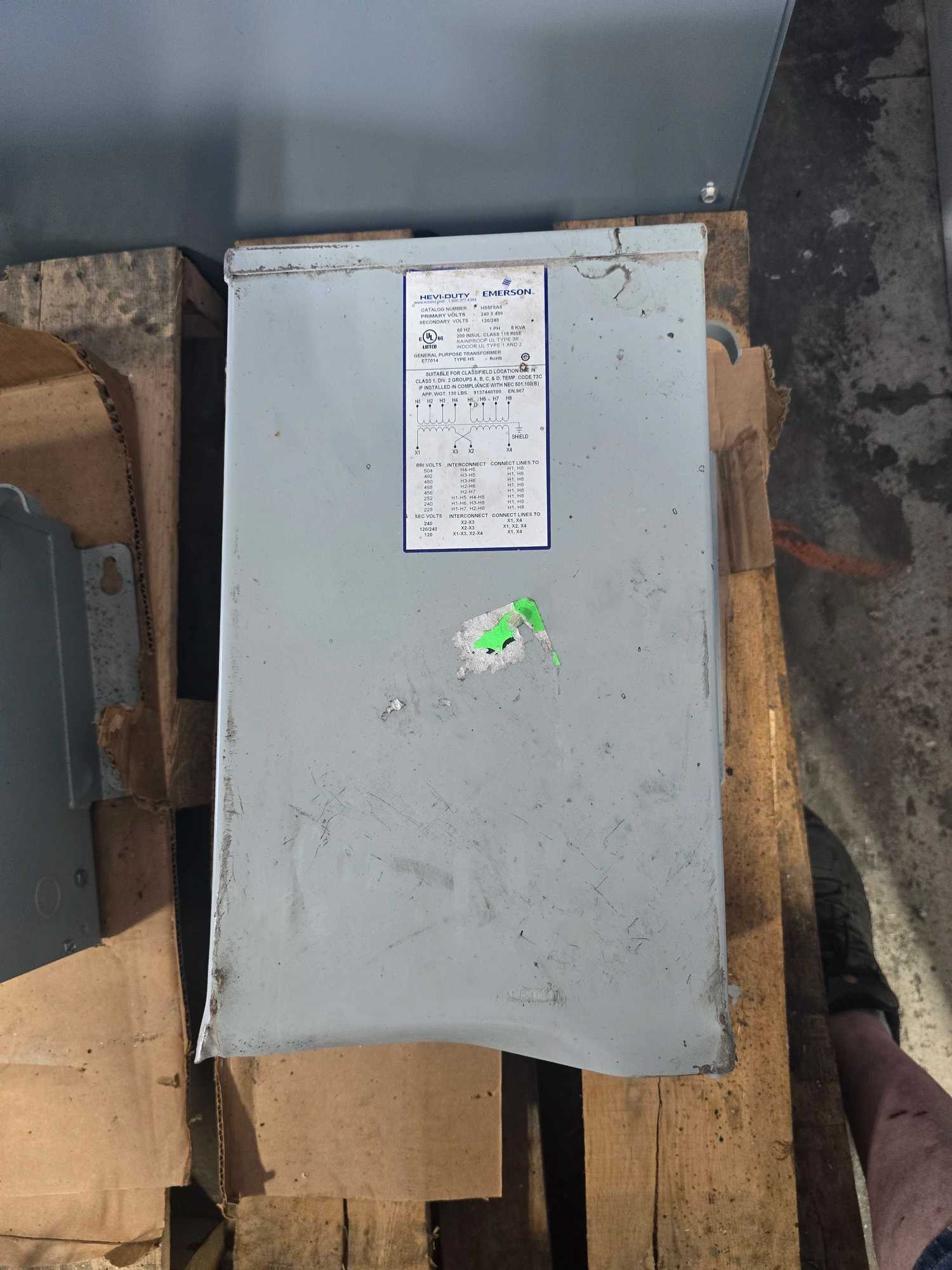 EMERSON SOLA HD HS5F5AS 5KVA 1 PHASE ENCAPSULATED NON-VENTILATED TRANSFORMER - MACHINING TOOLING & PARTS