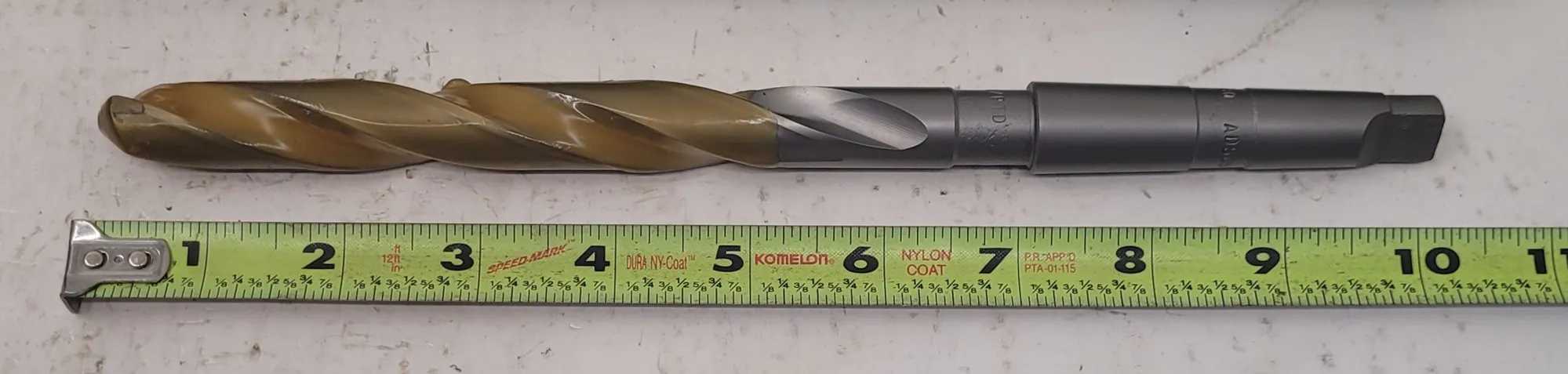 PRECISION AD509702-677 .625" DRILL BIT, MT 2 SHANK, 5/8 IN., FLUTE 6.25 IN., OAL 10.25 IN. - MACHINING TOOLING & PARTS