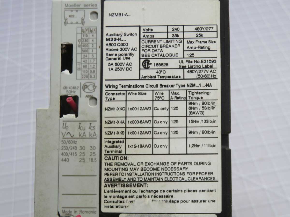 EATON NZMB1-A CIRCUIT BREAKER T260846 - CIRCUIT BREAKERS