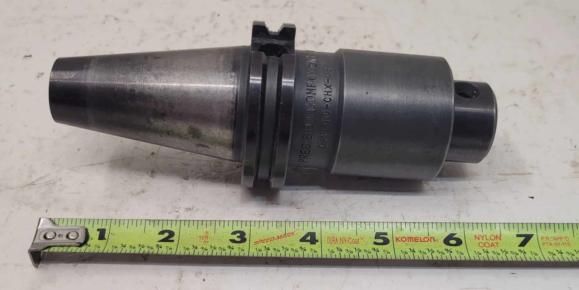 PRECISION COMPONENTS CAT 40 – CHX-03 CUTTER HEAD EXTENSION OAL 6.375" BORE 1.25" - MACHINE TOOLING