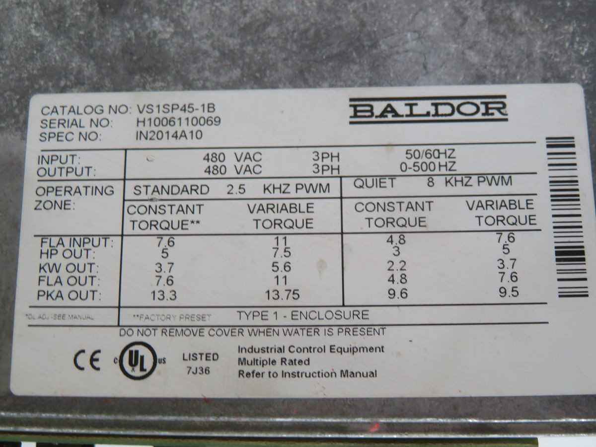 Baldor VS1SP45-1P AC Inverter Drive - 5HP T268709 - AC VFD DRIVES