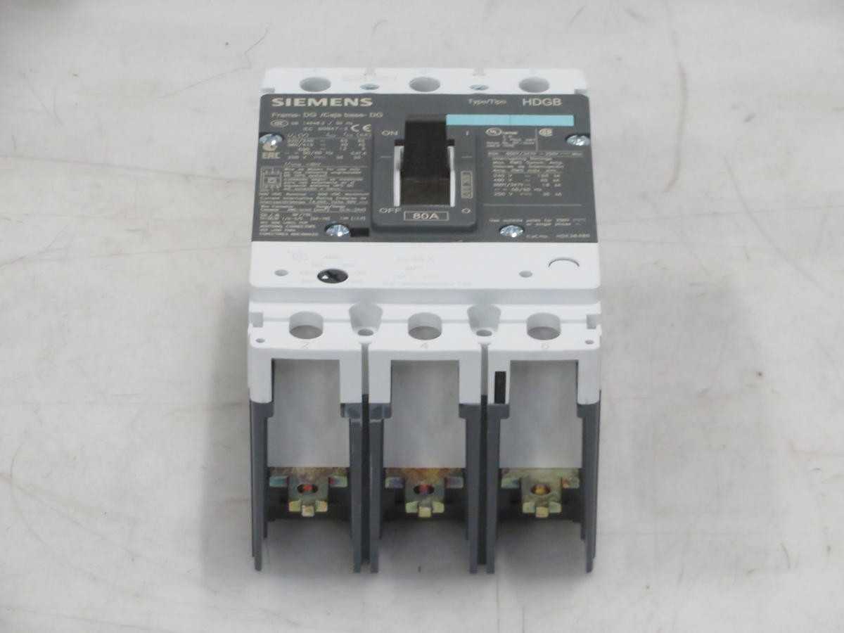Siemens Hdk3b080 Breaker, 80 A Current, 480 Vac Voltage, 65 Kaic Interrupting Capacity - CIRCUIT BREAKERS