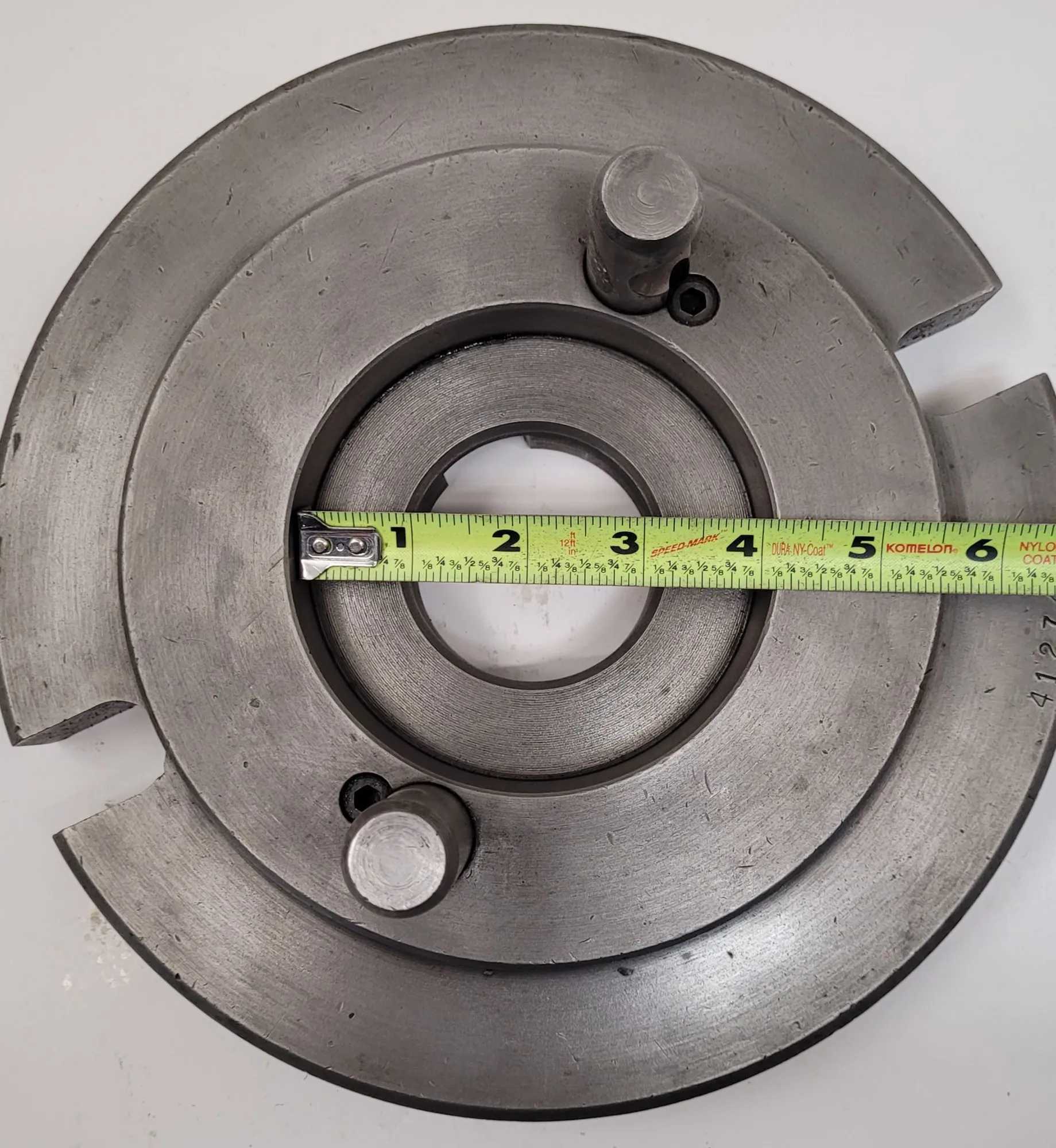 D1-6 LATHE CHUCK ADAPTER BACK PLATE, 10" DIAMETER, 2-1/4" THRU HOLE, 2 PINS - MACHINING TOOLING & PARTS