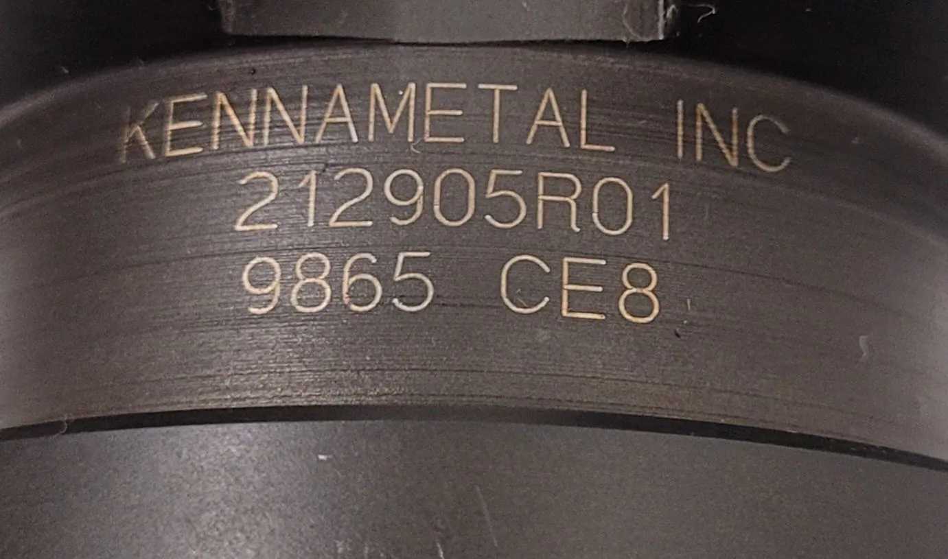 KENNAMETAL 212905R01 CAT 45 TOOL HOLDER - OAL 9.25" GA 6" BD 2.63" AD 1.25" - MACHINING TOOLING & PARTS