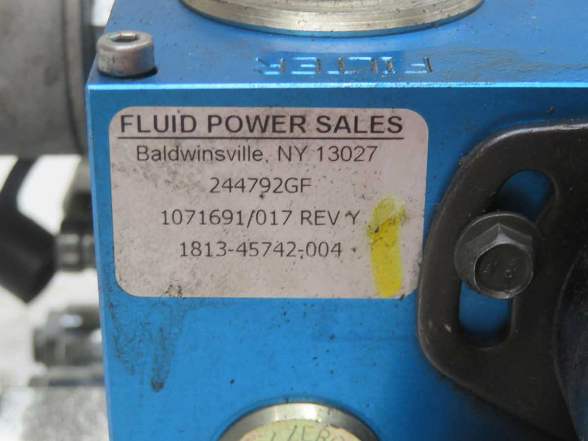 FLUID POWER 244792GF 1071691/017 HYDRAULIC PUMP T262815 - HYDRAULIC PARTS