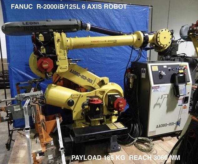 2015 FANUC R-2000IB/185L ARTICULATED ROBOT, 185KG PAYLOAD, 3060MM REACH, R-30IB CONTROLLER - ARTICULATED ROBOTS