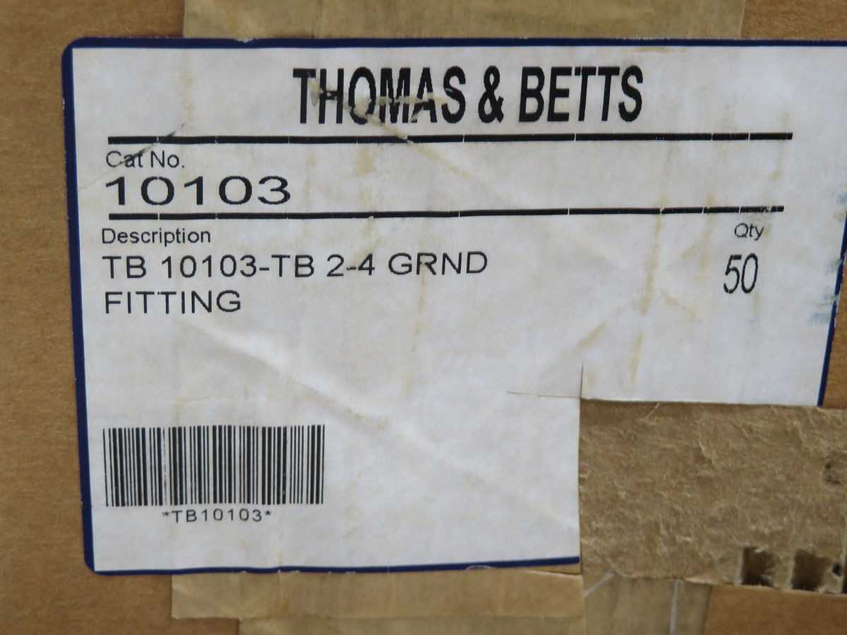 LOT OF 50 THOMAS & BETTS 10103-TB GRIND FITTING - CONDUIT