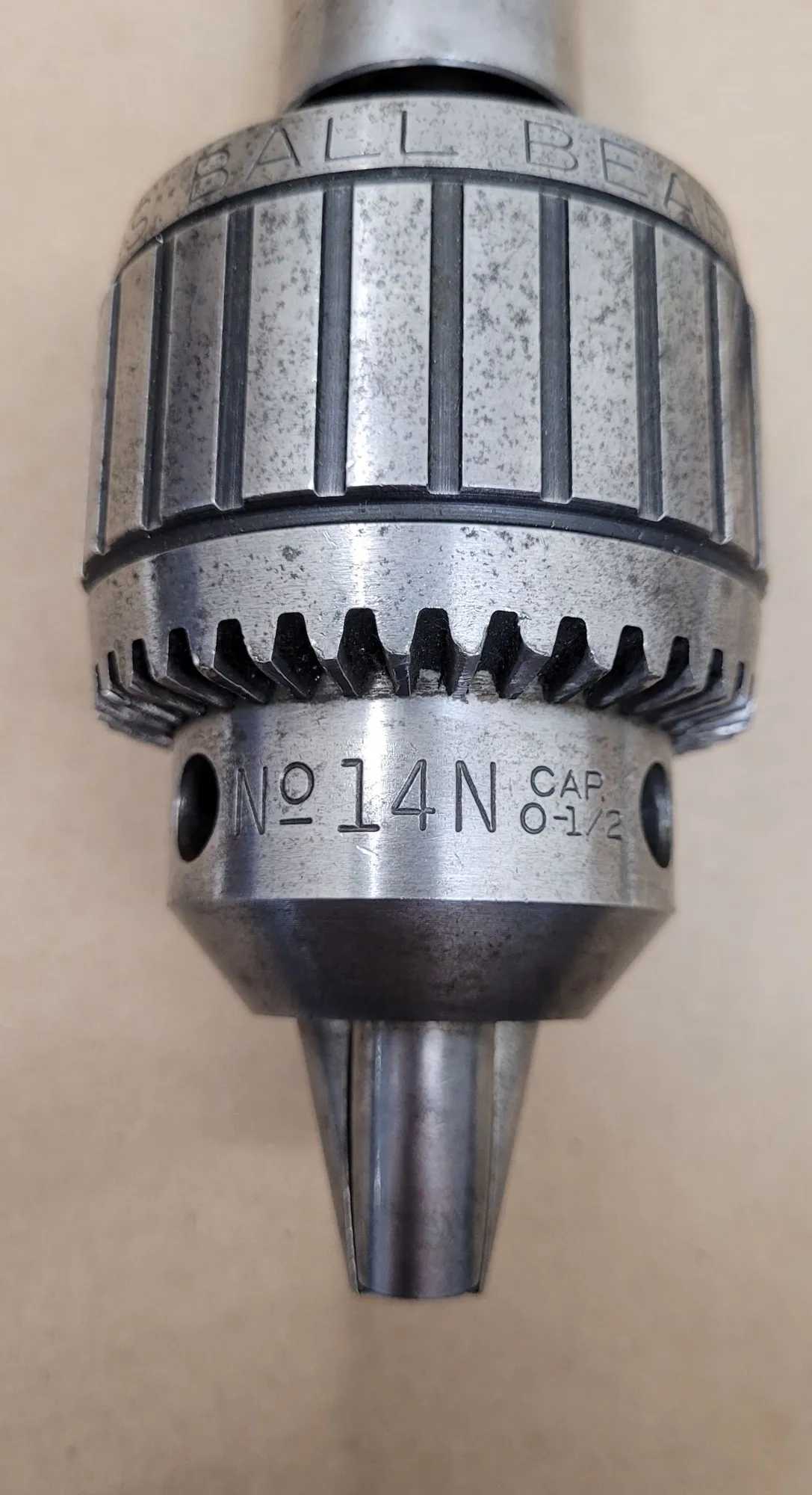 JACOBS 14N DRILL CHUCK, 0-1/2" CAP, W/ AO403 ARBOR, MT4 - MACHINING ACCESSORIES & TOOLING