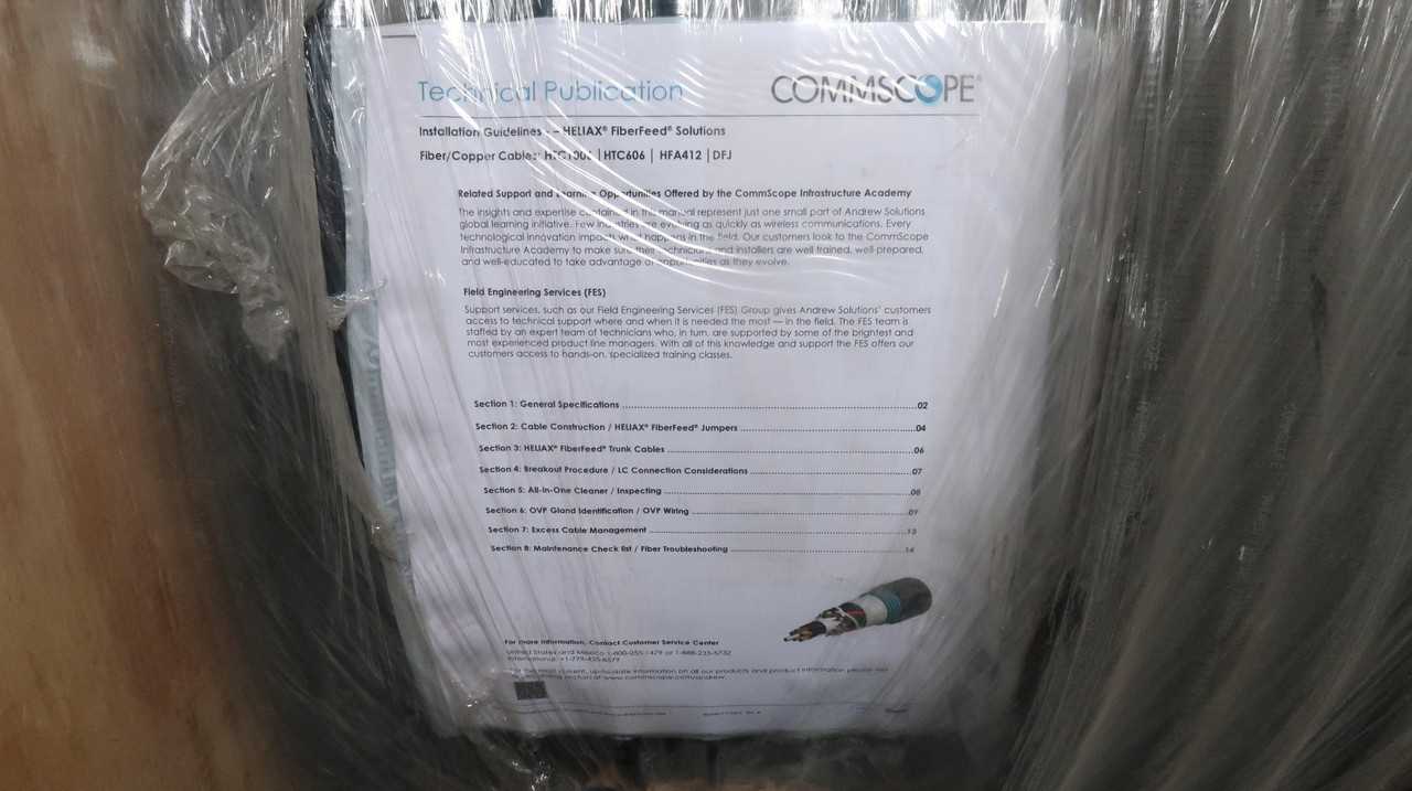 COMMSCOPE HFT1006-36S37-225, HFC, 225 FT LENGTH, TC-ER, 10X 6AWG PWR, 36 SMF, AL ARM, PVC - FIBER OPTIC CABLE