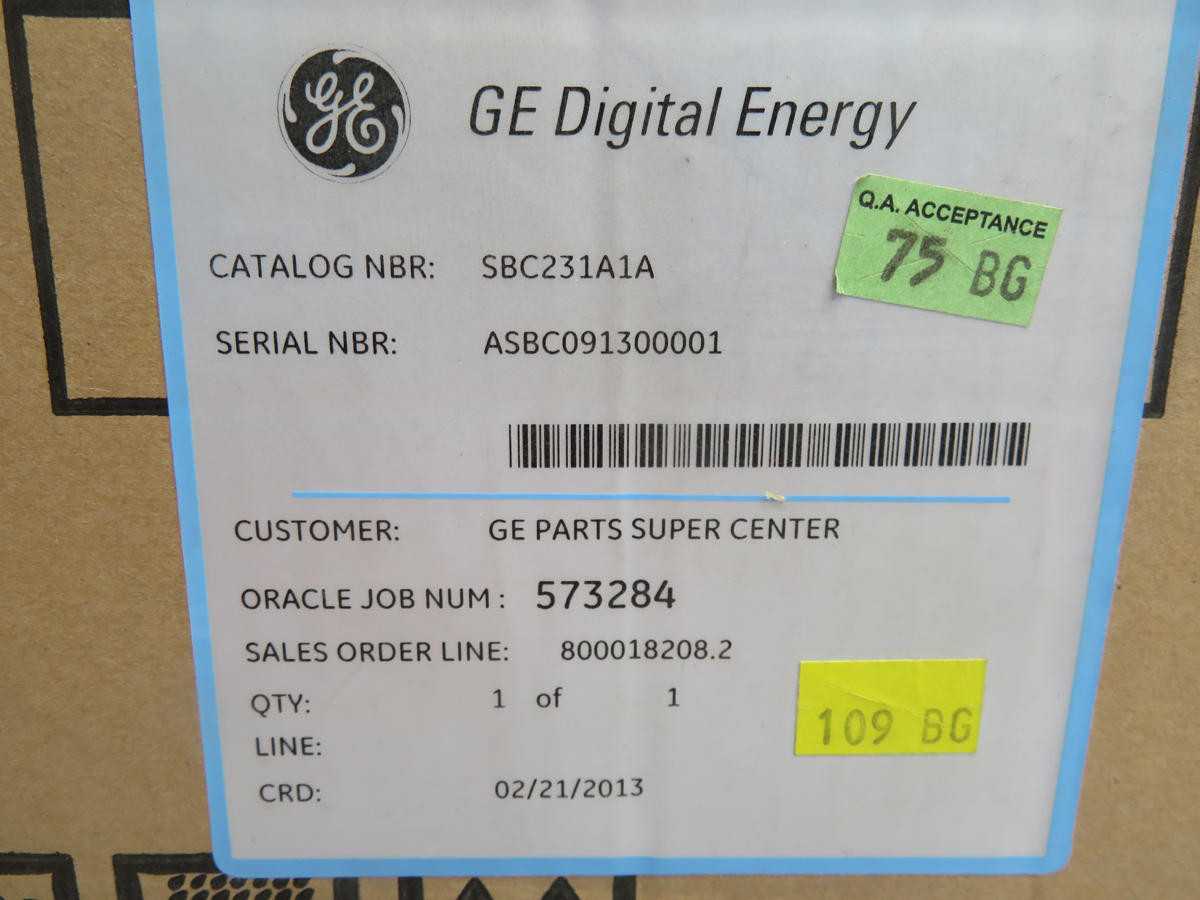 GE SBC231A01A 0215B8455 RELAY, 5A CURRENT, 60 HZ FREQ, 48-250 VDC CONTROL - ELECTRICAL COMPONENTS