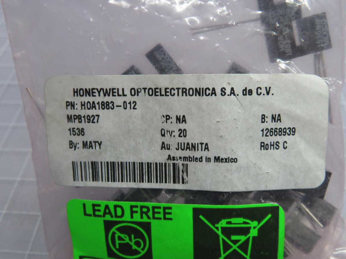LOT OF 300 HONEYWELL HOA1883-012 OPTICAL SWITCHES, TRANSMISSIVE, PHOTOTRANSISTOR OUTPUT 1.80MA, TRANSISTOR - SWITCHES