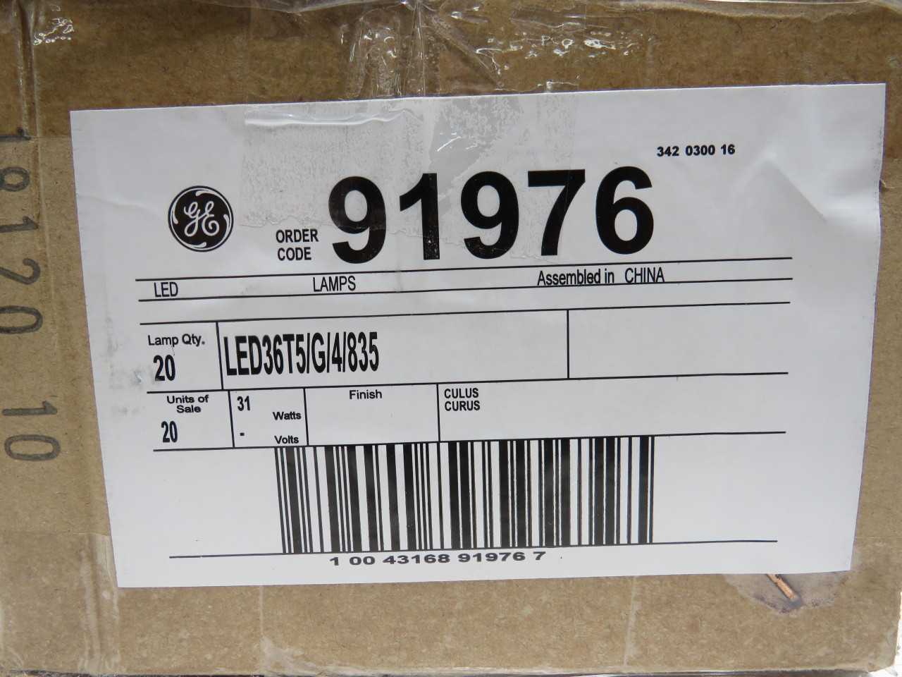 Lot of 1800 GE 91976 LED36T5/G/4/835 T5 31 Watt LED Straight Tube 46 Inch Miniature Bi-Pin (G5) 3500K Glass External Driver Hight Output - LIGHTING