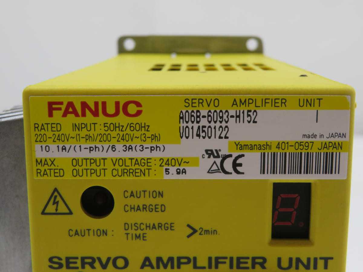 FANUC A06B-6093-H152 AC SERVO AMP, 2.3KW POWER, 5.9A CURRENT, 240V MAX VOLTAGE - SERVO DRIVES