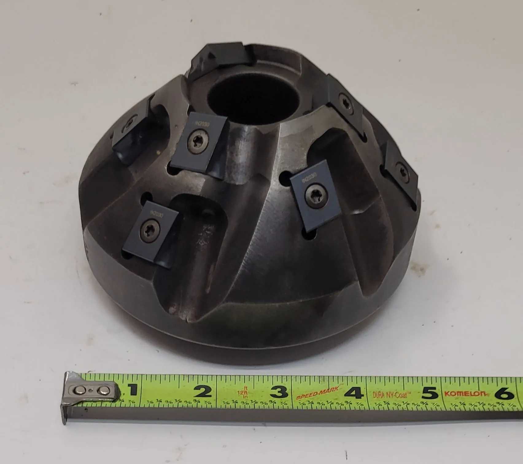 INGERSOLL SN1N-02 030D5R10 45 DEGREE CUTTER, COOLANT THROUGH, 6 FLUTES, 5" DIAMETER - MACHINING TOOLING & PARTS