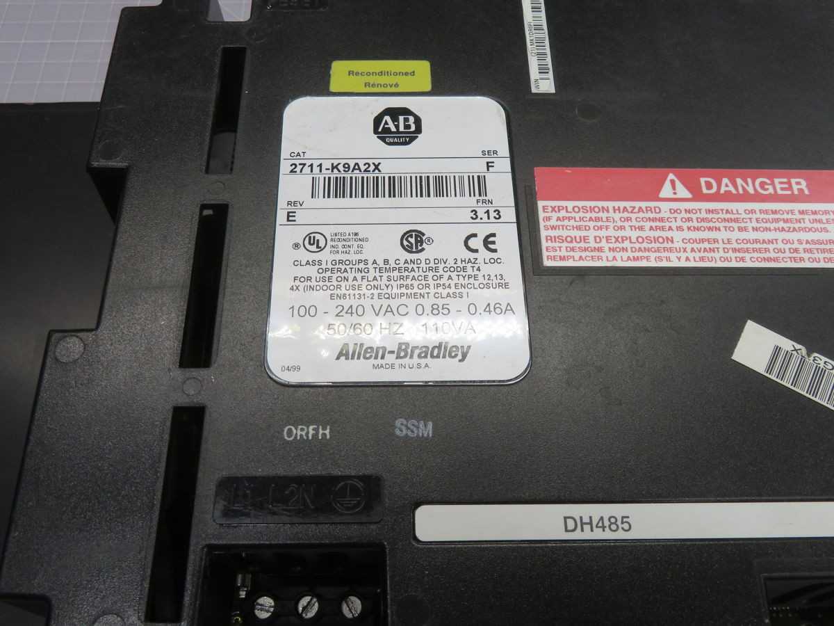 ALLEN BRADLEY, 2711-K9A2X, HMI, 9-INCH LCD, KEYPAD, DH+, NEMA 4X, IP65, 100-240 VAC - OPERATOR INTERFACE PANELS