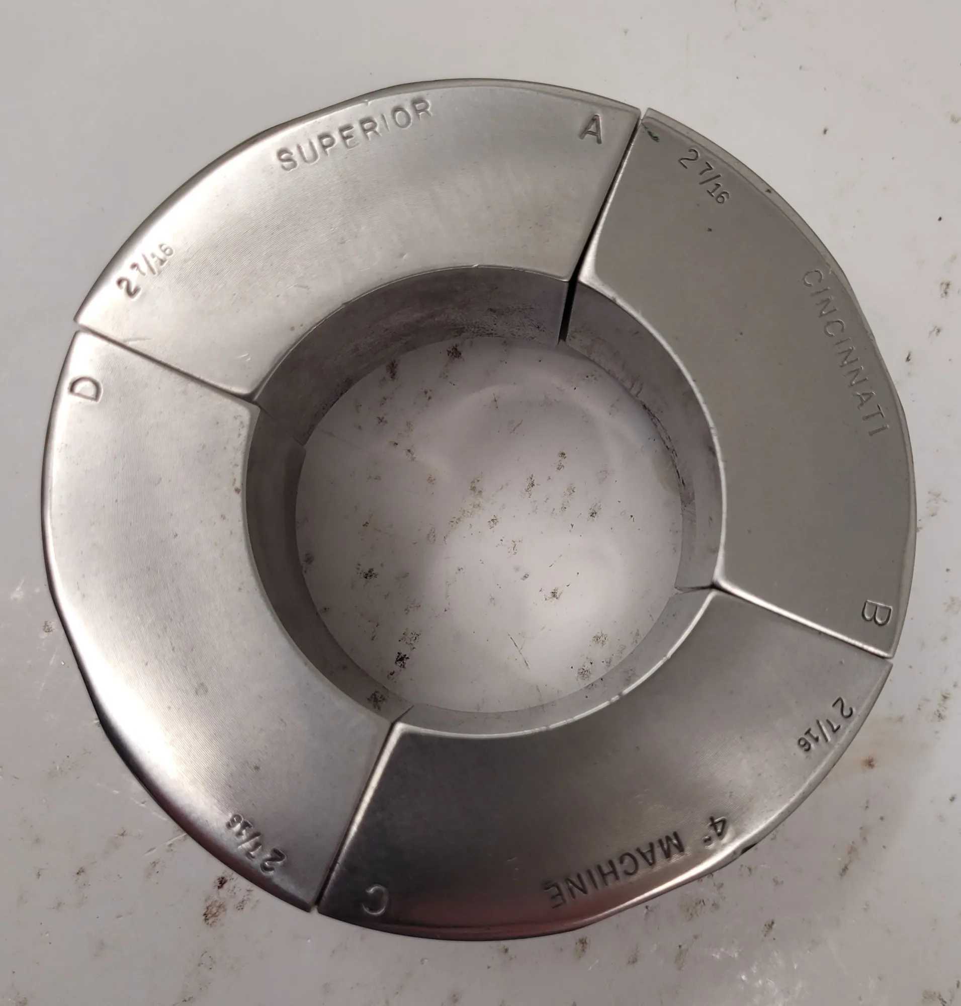 SUPERIOR CINCINNATI COLLET PAD, S-STYLE EMERGENCY, 2 7/16" SIZE, 2” HEIGHT, NON-SERRATED - MACHINING TOOLING & PARTS