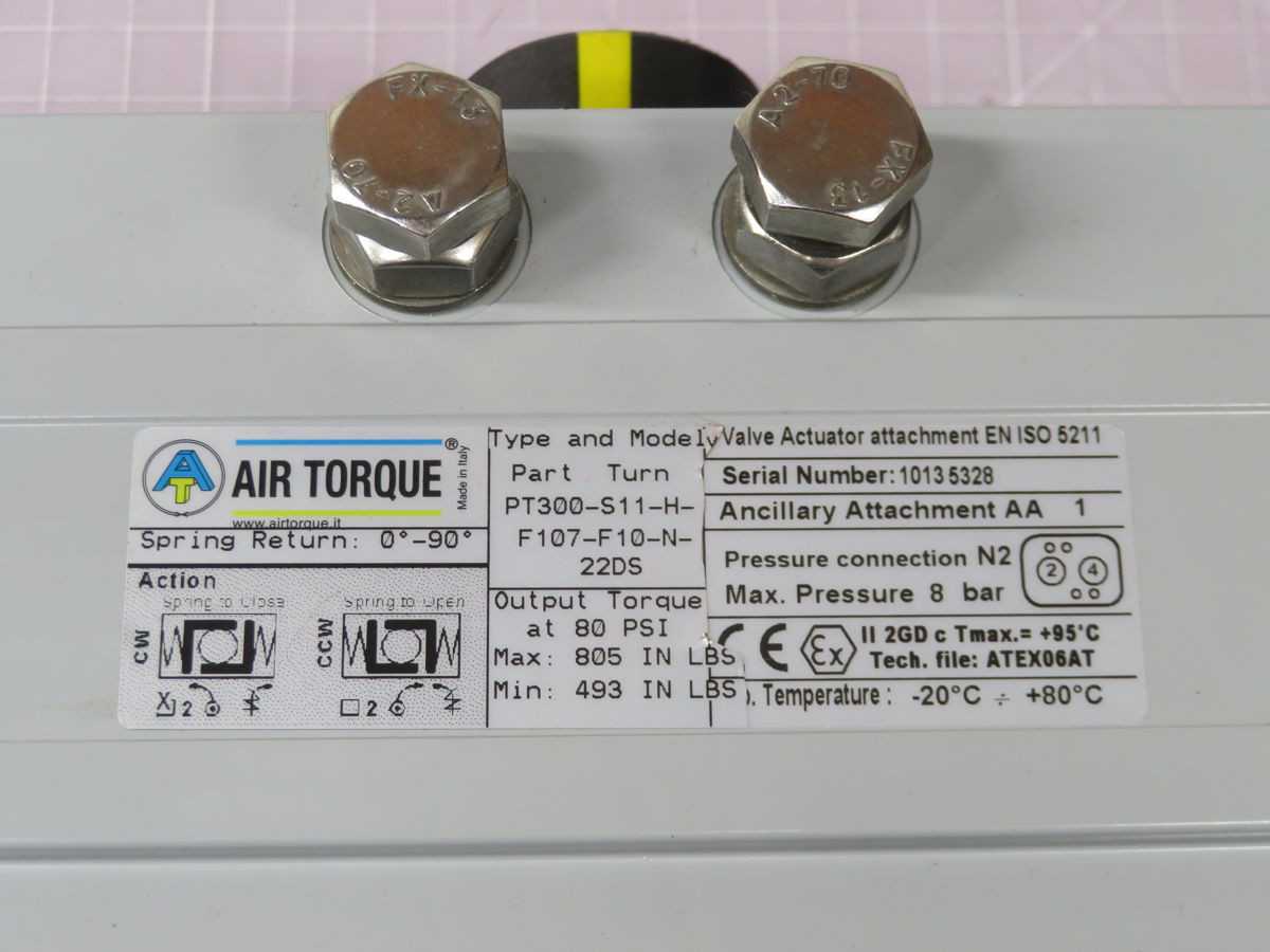AIR TORQUE PT300-S11-H-F107-F10-N-22DS PNEUMATIC ACTUATOR T264409 - PNEUMATIC VALVE