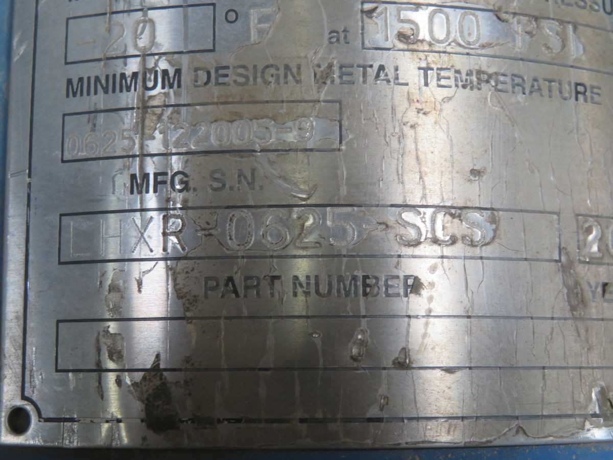 John Crane LHXR-0625-SCS Water Cooled Heat Exchanger - HEAT EXCHANGERS