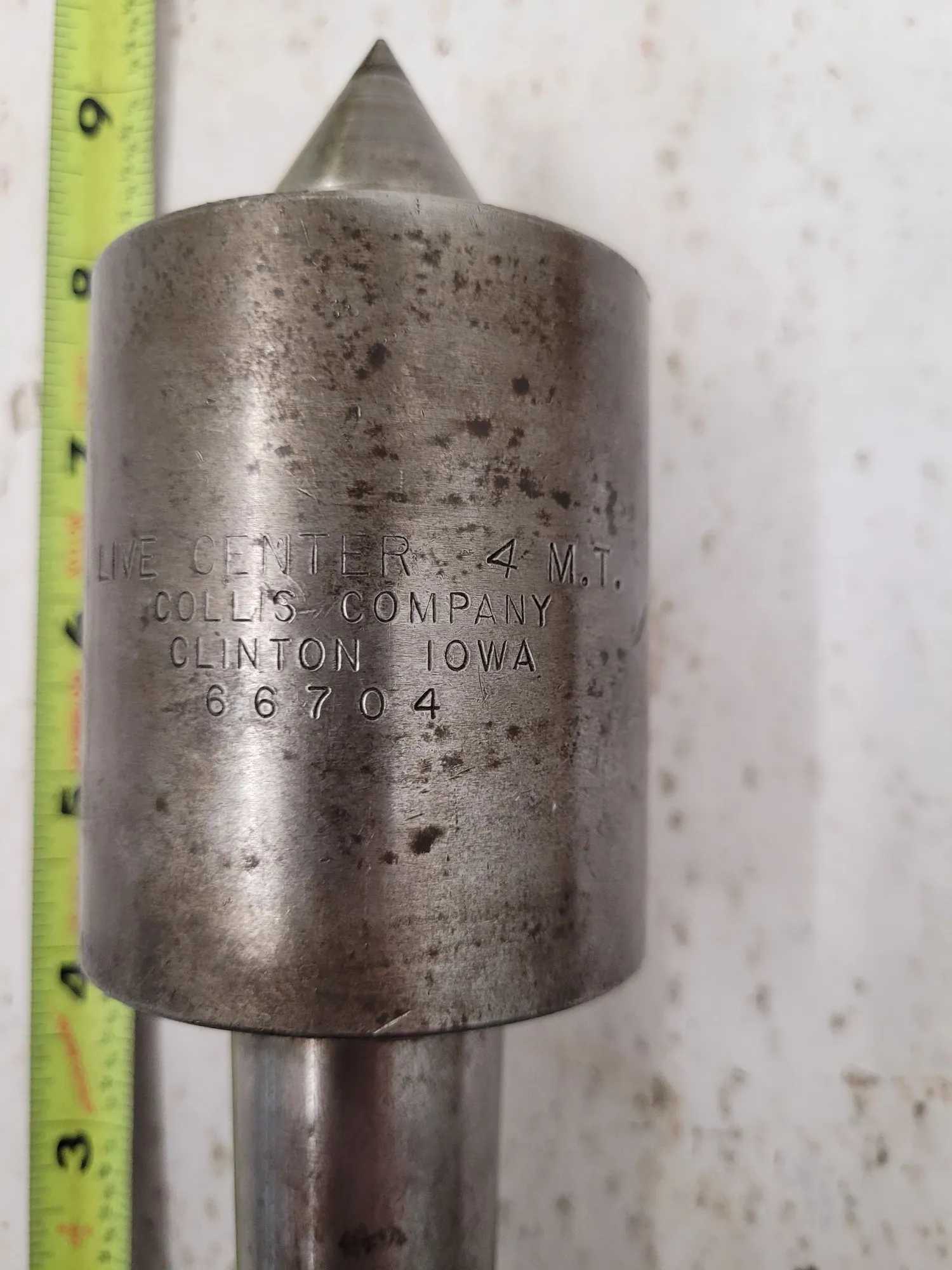 COLLIS LIVE CENTER 4MT TAPER - MACHINING TOOLING & PARTS