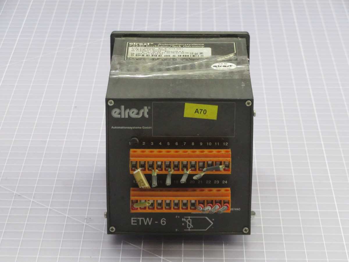 ELREST 015200330 ETW-6/NI-CR-NI/220VAC ELECTRIC CONTROLLER BH0596 - AUTOMATION & CONTROLS