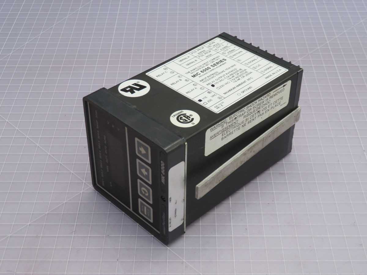 PARTLOW 6000 TEMP CTL, THERMOCOUPLE/MV INPUT, SSR DRIVE OUTPUT, 115 VAC POWER, 5A RELAYS - TEMPERATURE CONTROLLERS