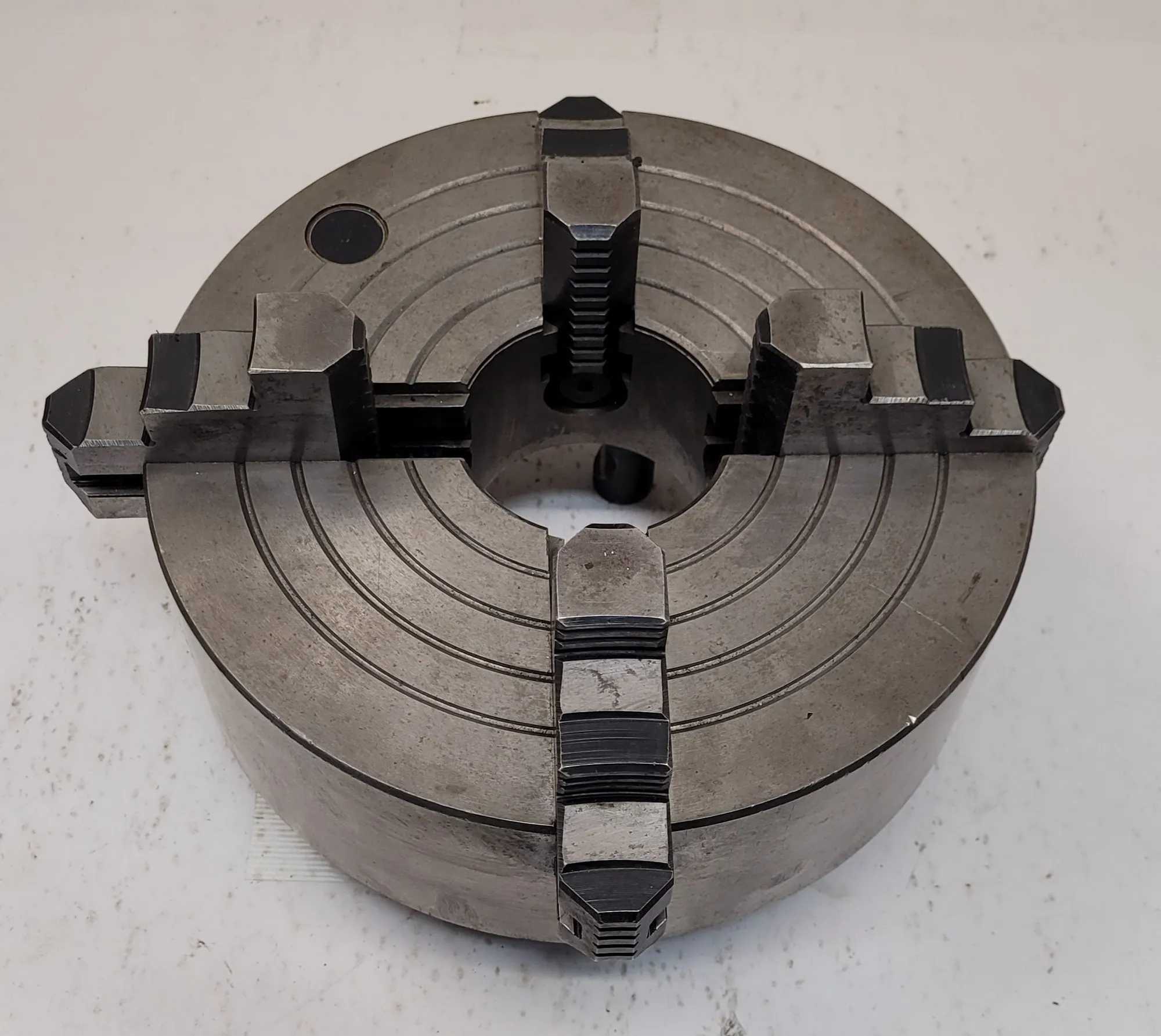 BISON 10" 4-JAW CHUCK WITH D1-6 BACKPLATE - MACHINE TOOLING