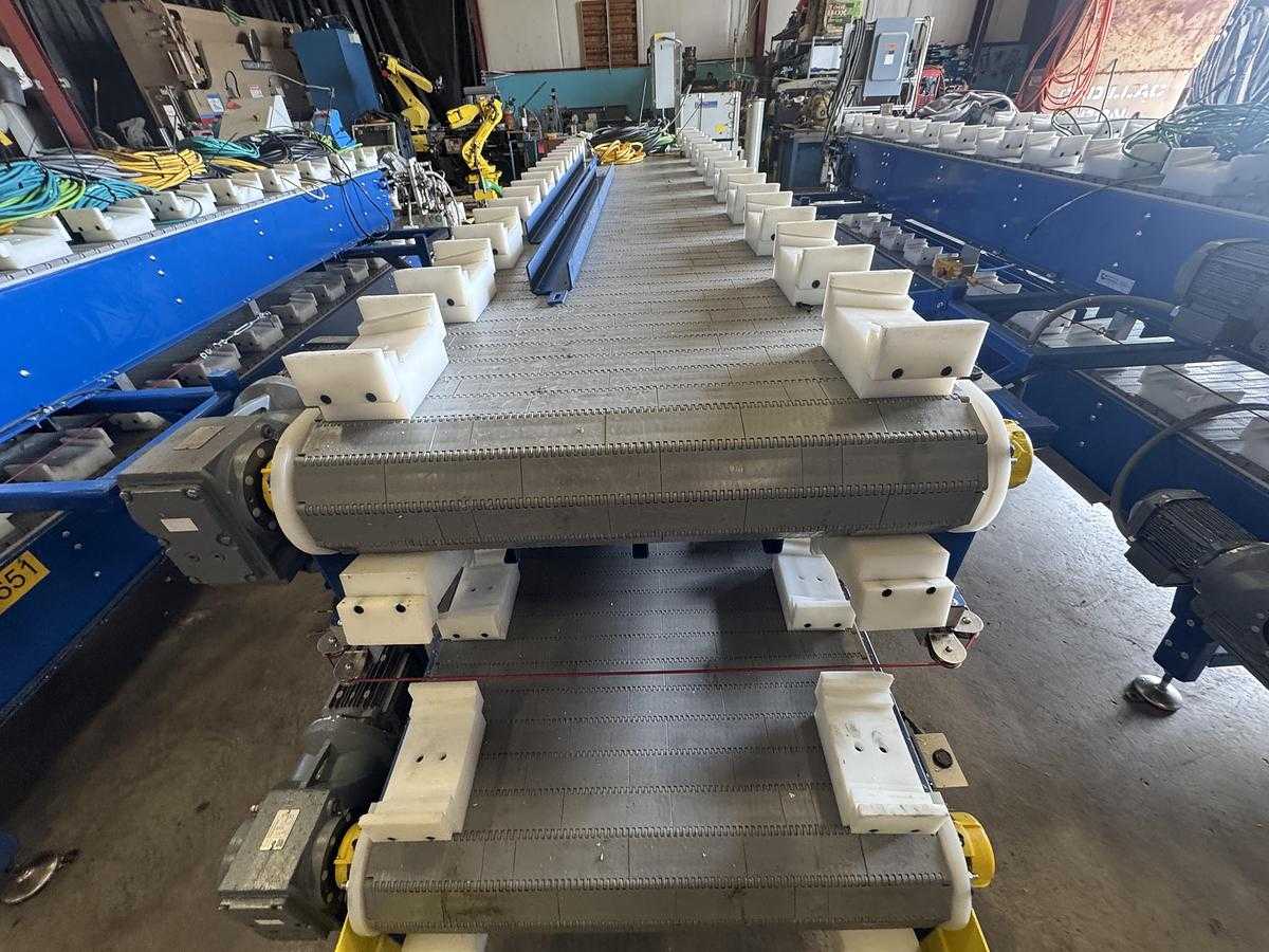 2023 ZETA GROUP DOUBLE STACK MOTORIZED CONVEYOR - 30" W X 168" L, ETHERNET IP READY - BELT CONVEYOR