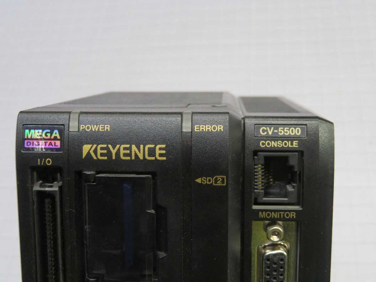 KEYENCE CV-5500 CONTROLS PLCS, DC 24V POWER, 2 CAM IN, 16 I/O, XGA RES, 1000 PROG STORAGE - PLC MODULES