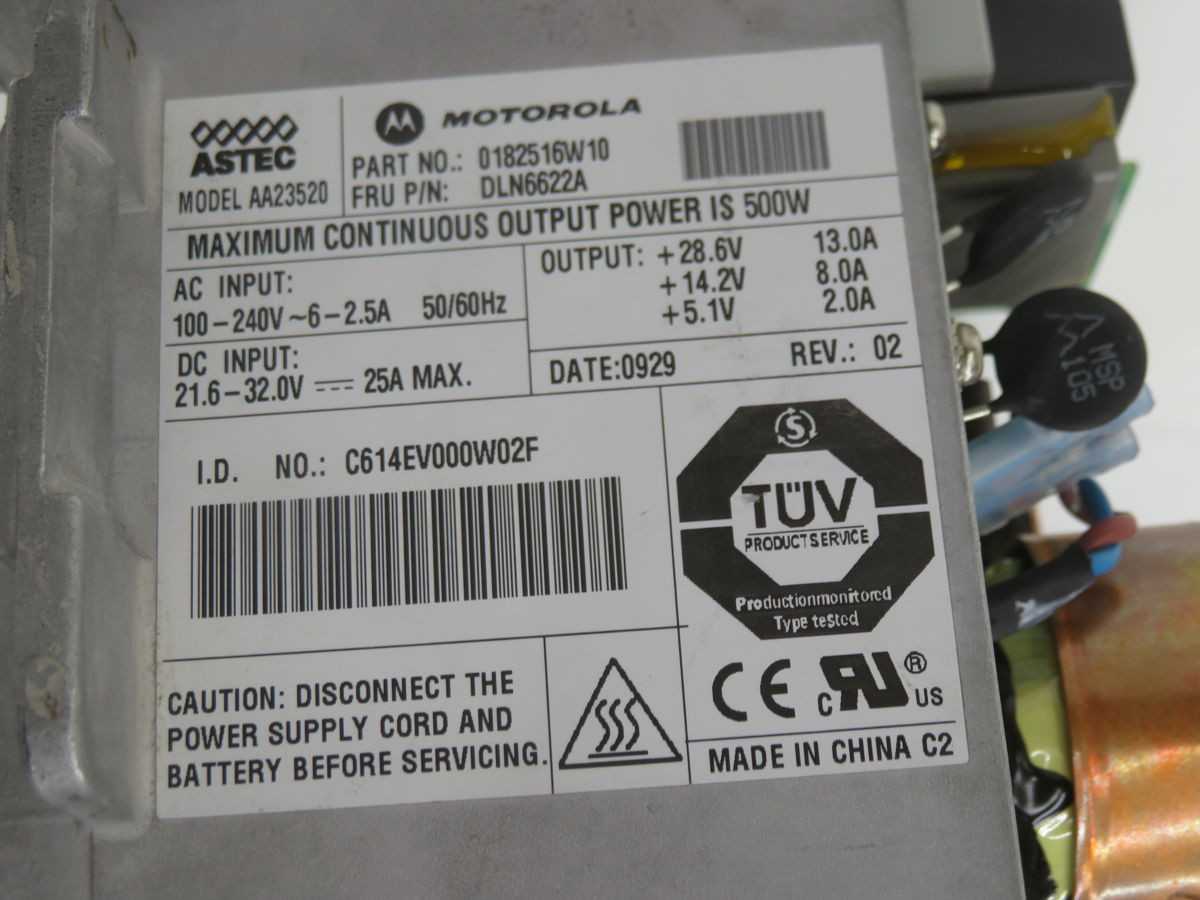 Motorola DLN6622A Power Supply T265772 - Reliable Performance for Your Needs - POWER SUPPLIES