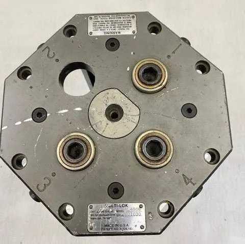 CHICK MODEL ML4B08 MULTI-LOK 4-SIDED TOMBSTONE WITH 4 VISES ATTACHED - MACHINING TOOLING & PARTS