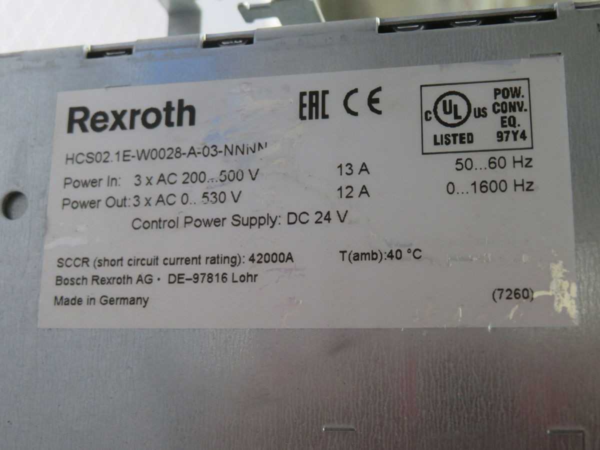 REXROTH HCS02.1E-W0028-A-03-NNNN SERVO MODULE T266083 - SERVO