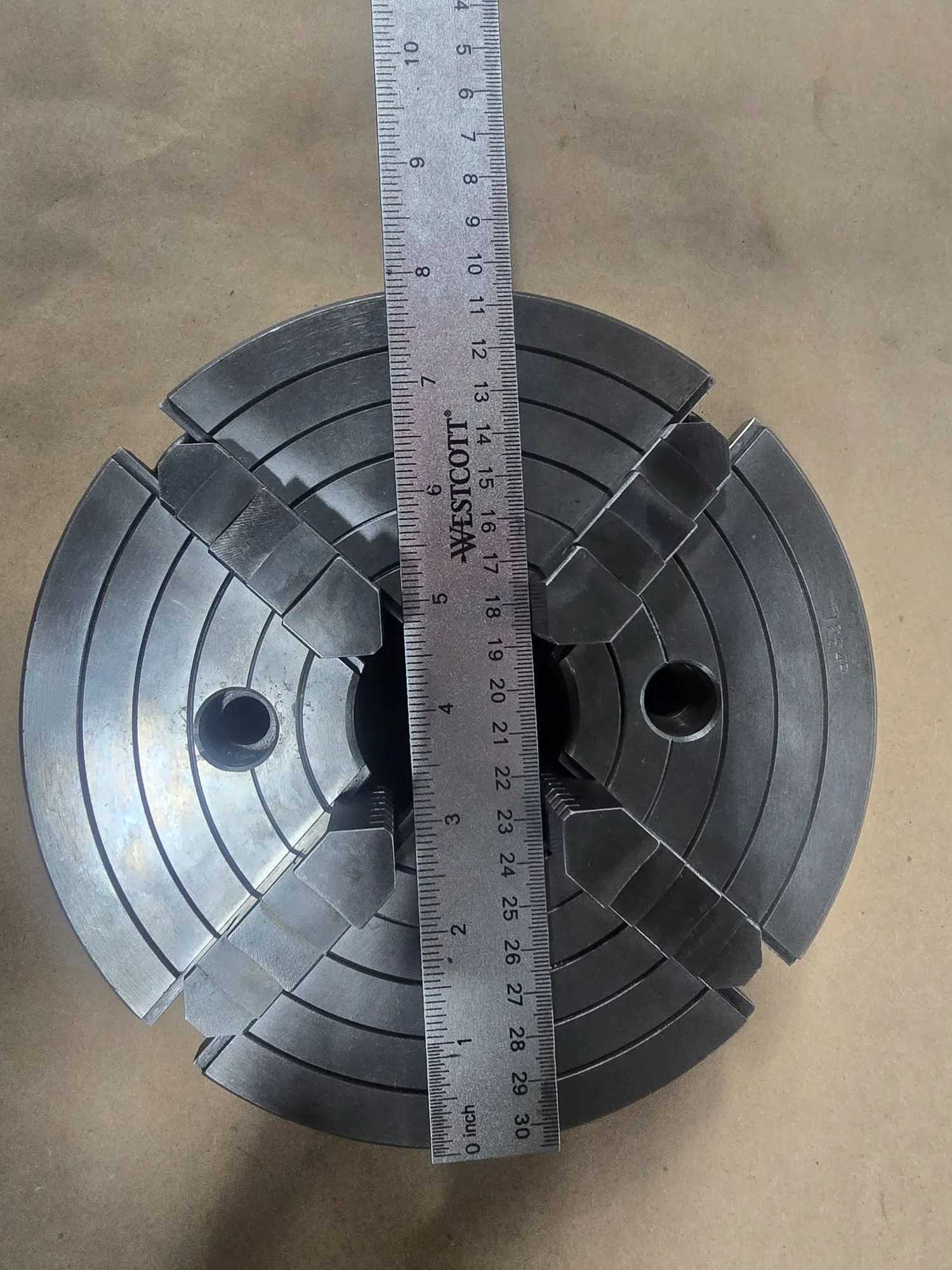 BUCK 8" 4-JAW LATHE CHUCK W/ PLAIN BACK, 3.17" SPINDLE NOSE FIT - MACHINING ACCESSORIES & TOOLING