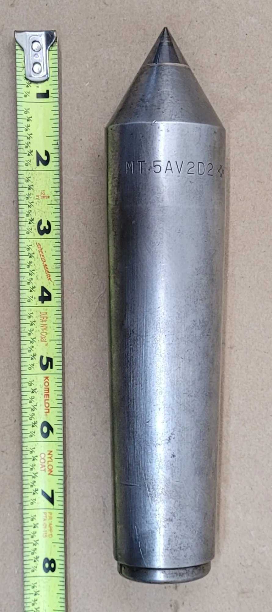 DEAD CENTER 5MT, 8IN OAL, TAPERED SHANK / MORSE TAPER SIZE 5 - MACHINE TOOLING