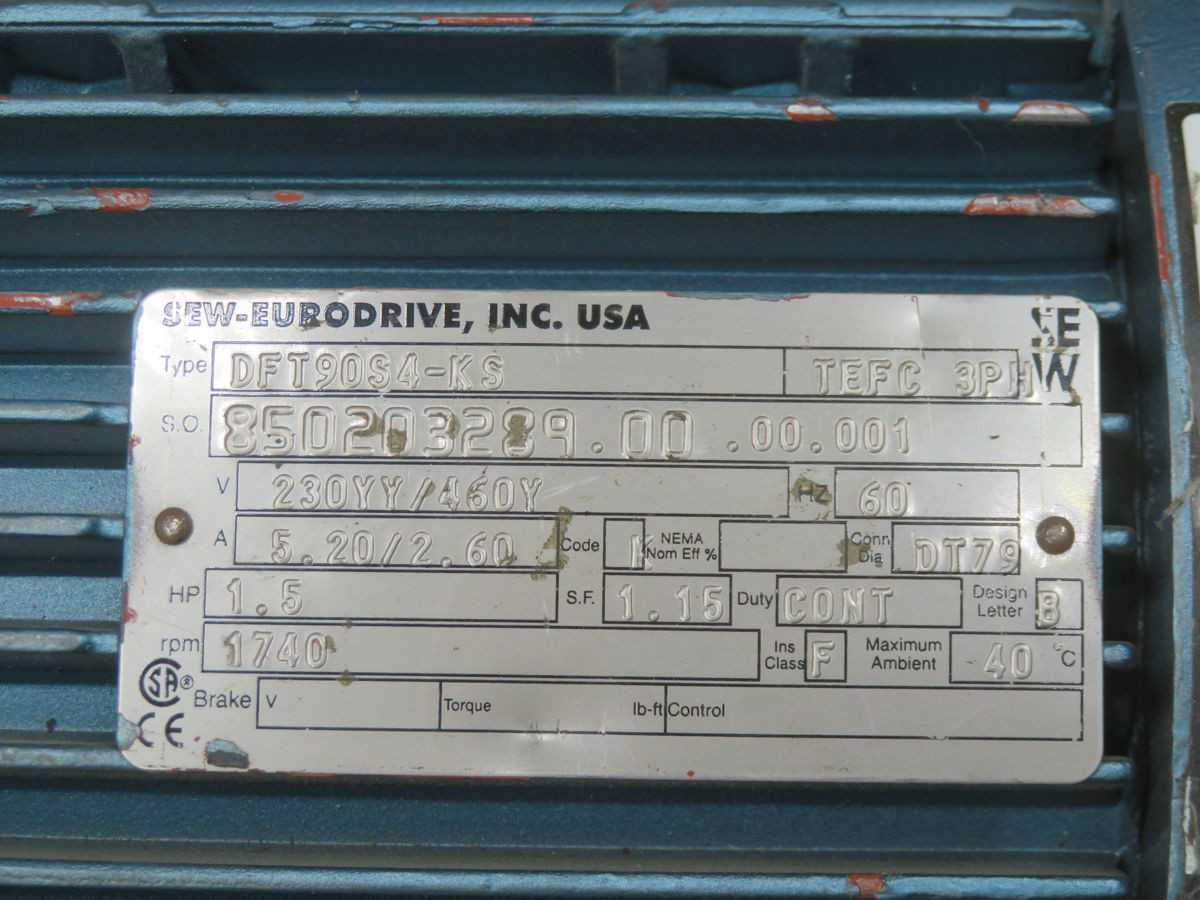 SEW EURODRIVE DFT90S4-KS MOTOR T264844 - GEAR REDUCERS