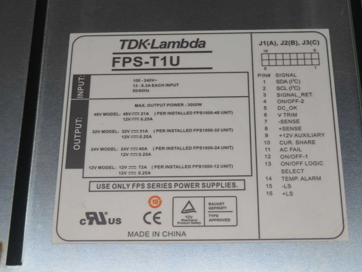 TDK LAMBDA FPS-T1U CHASSIS T262246 - POWER SUPPLIES