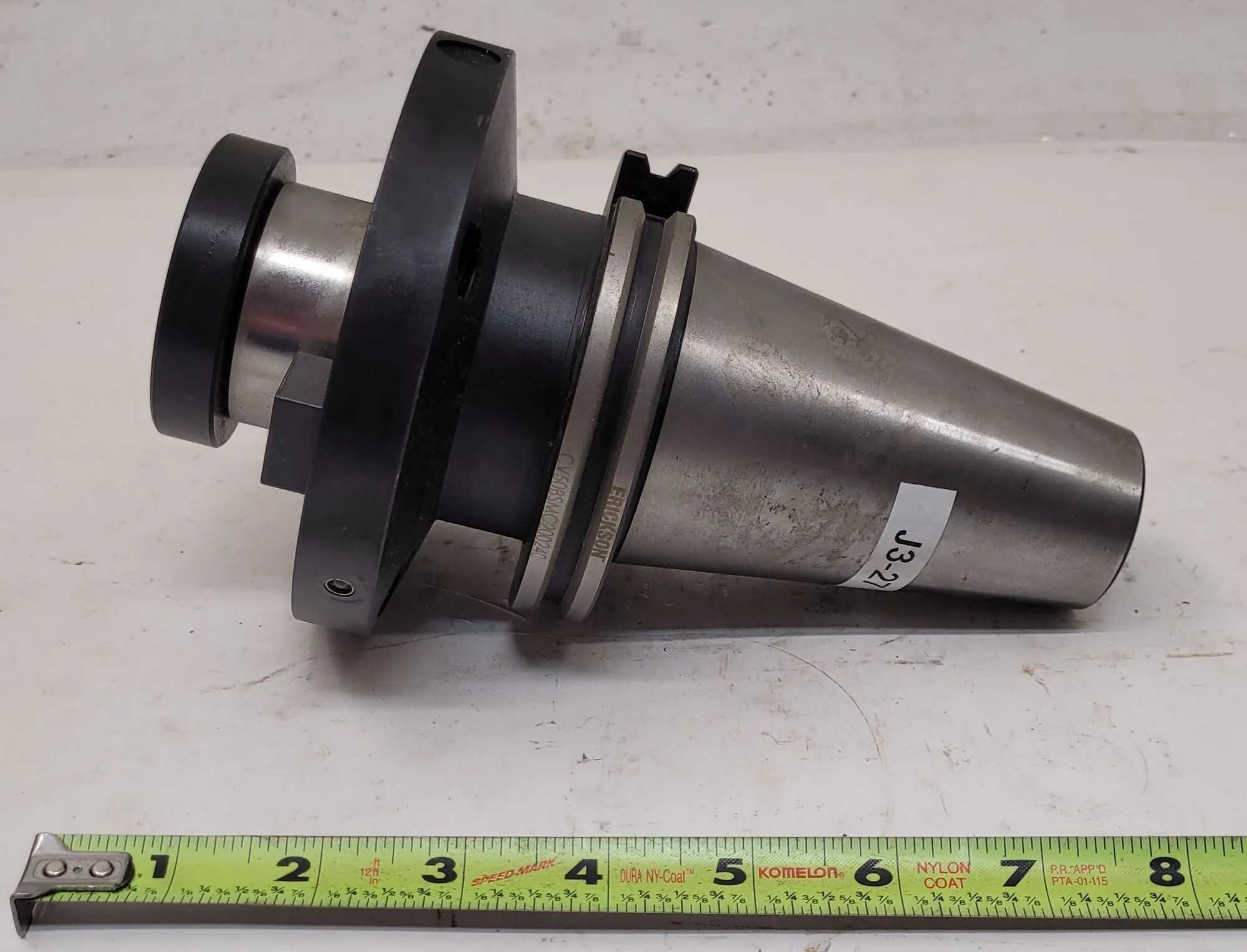 ERICKSON CAT50 SHELL MILL HOLDER, 4” PROJECTION, 8.25” OVERALL LENGTH - MACHINE TOOLING