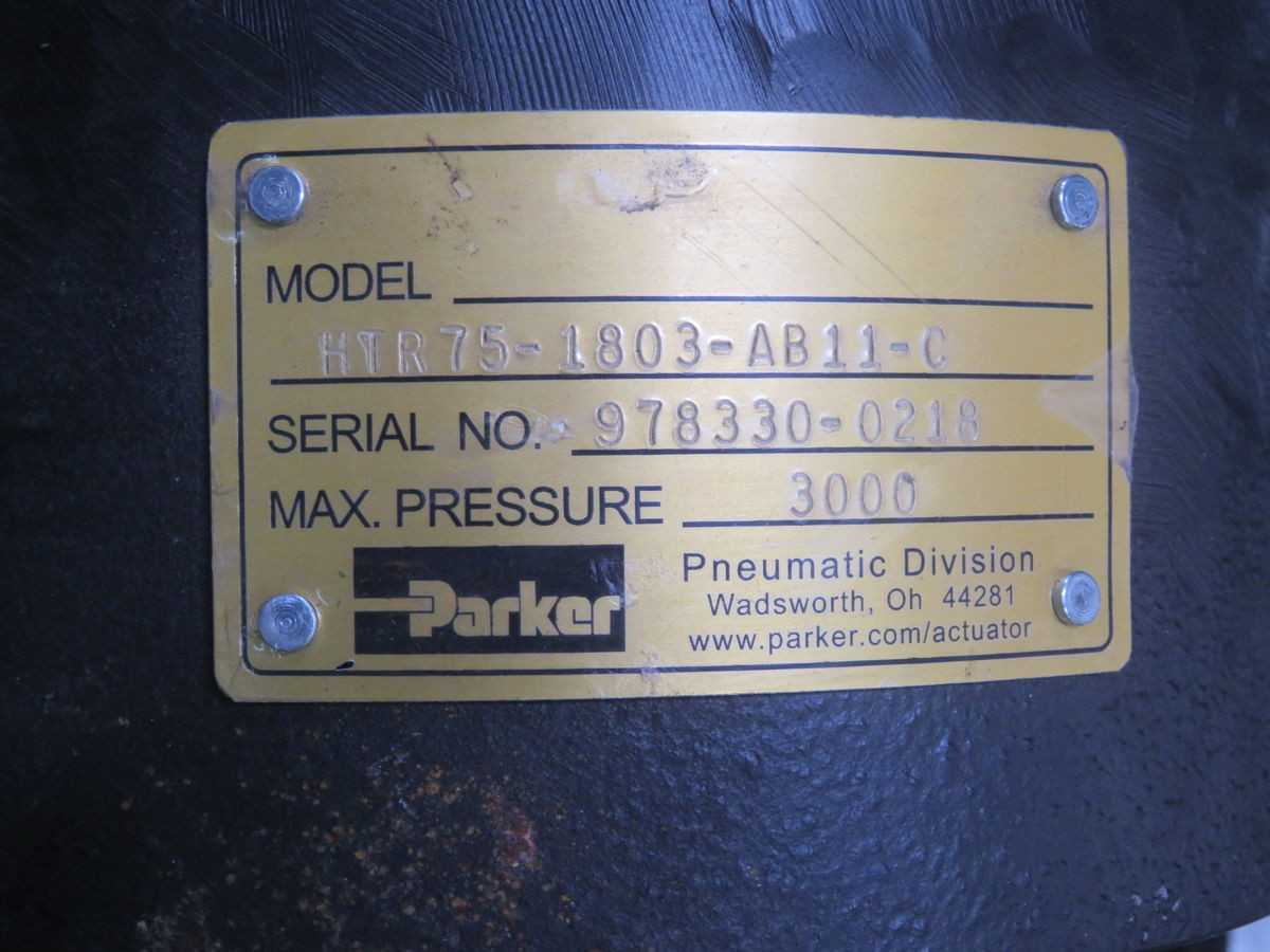Parker HTR75-1803-AB11-C Hydraulic Rack And Pinion Rotary Actuator T268171 - HYDRAULIC PARTS