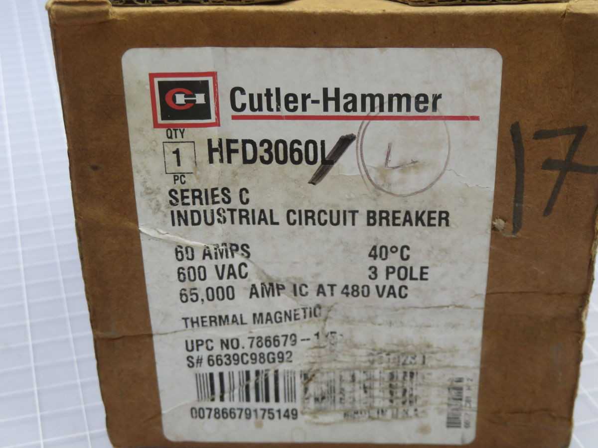 CUTLER HAMMER HFD3060 MOLDED CASE CIRCUIT BREAKER T261218 - CIRCUIT BREAKERS