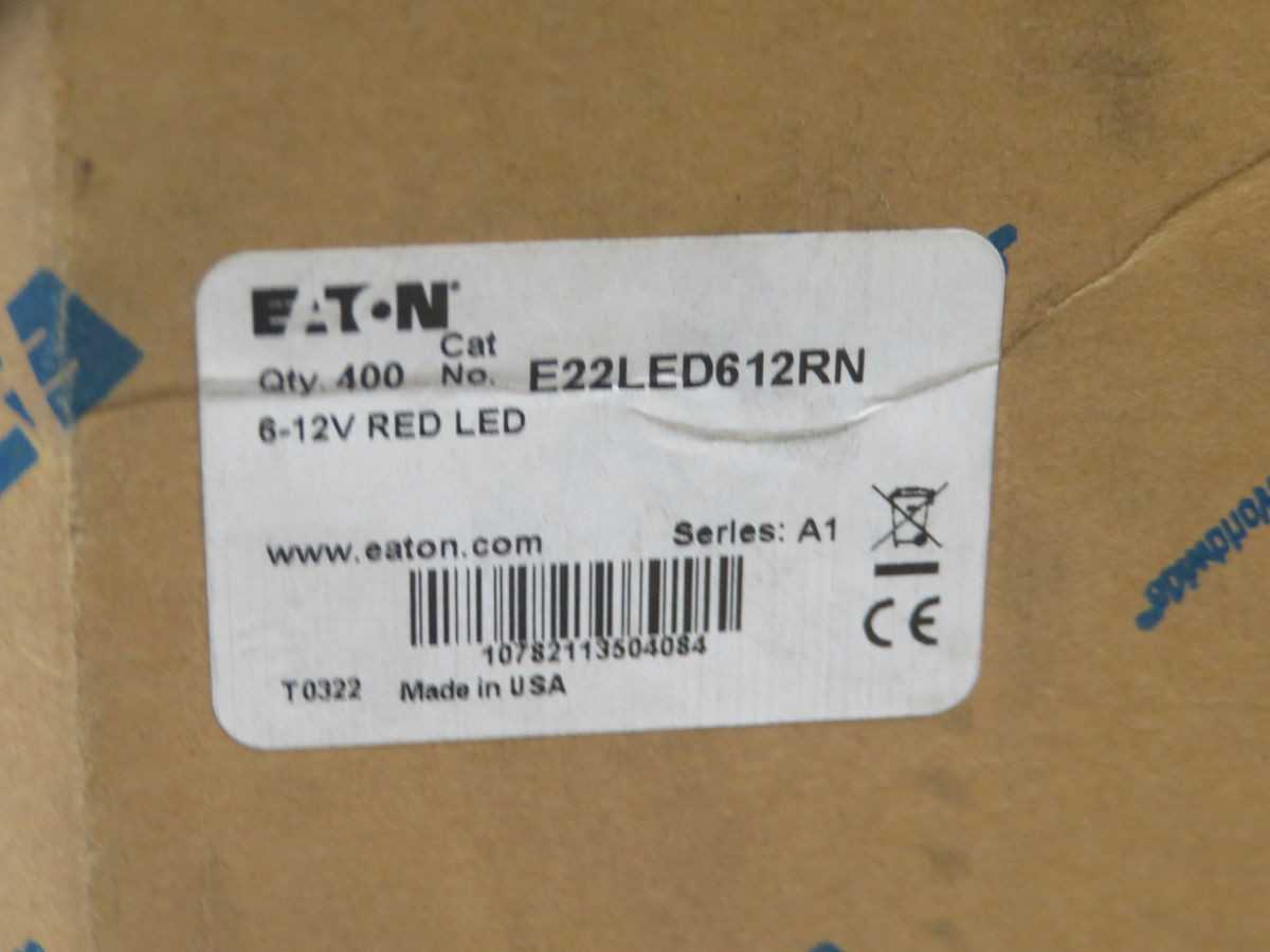 LOT OF 245 EATON E22LED612RN LED RED CONTINUOUS - LIGHTING