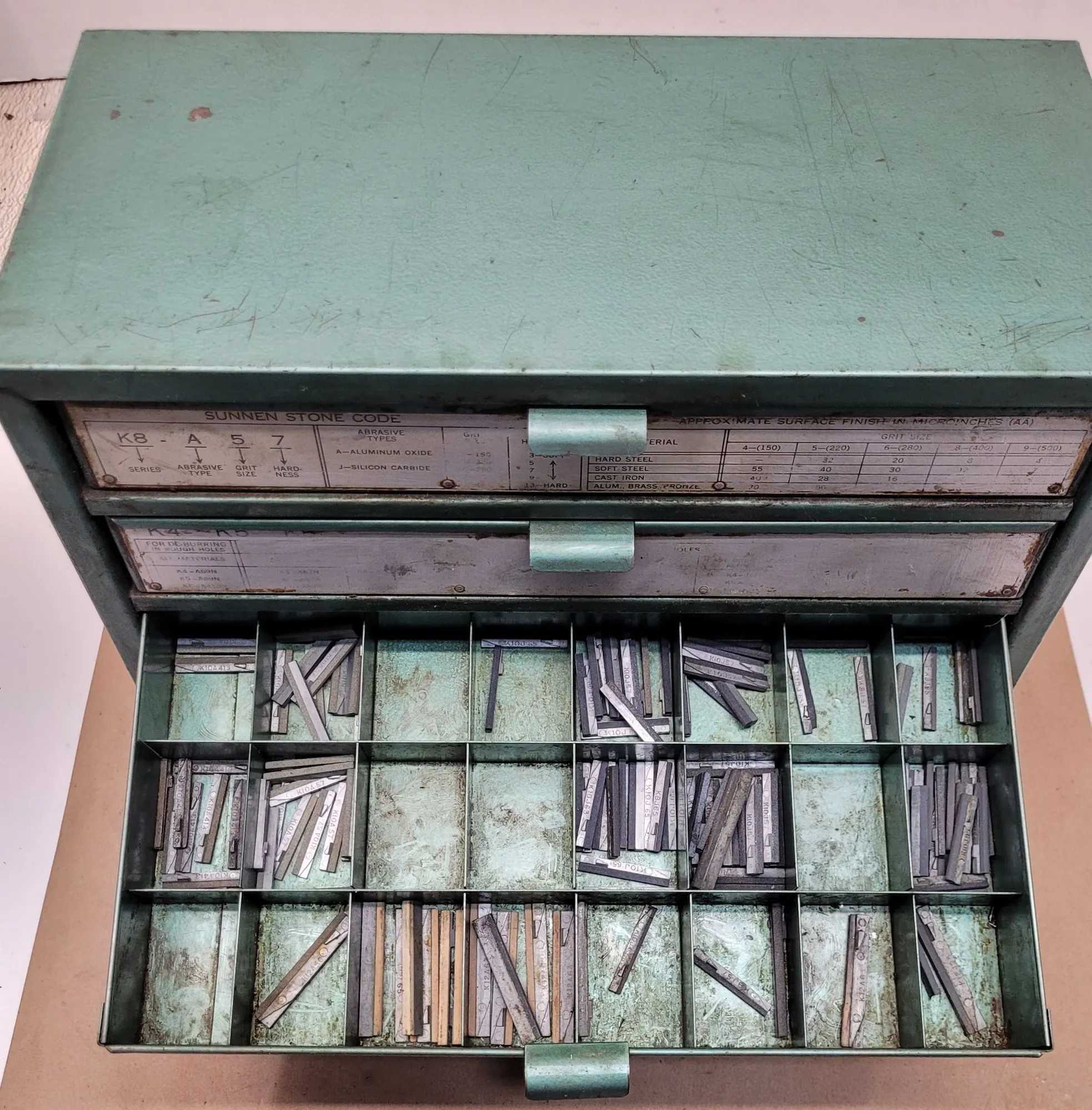 SUNNEN CABINET - 5 DRAWER STONE COLLECTION KIT - MACHINE TOOLING