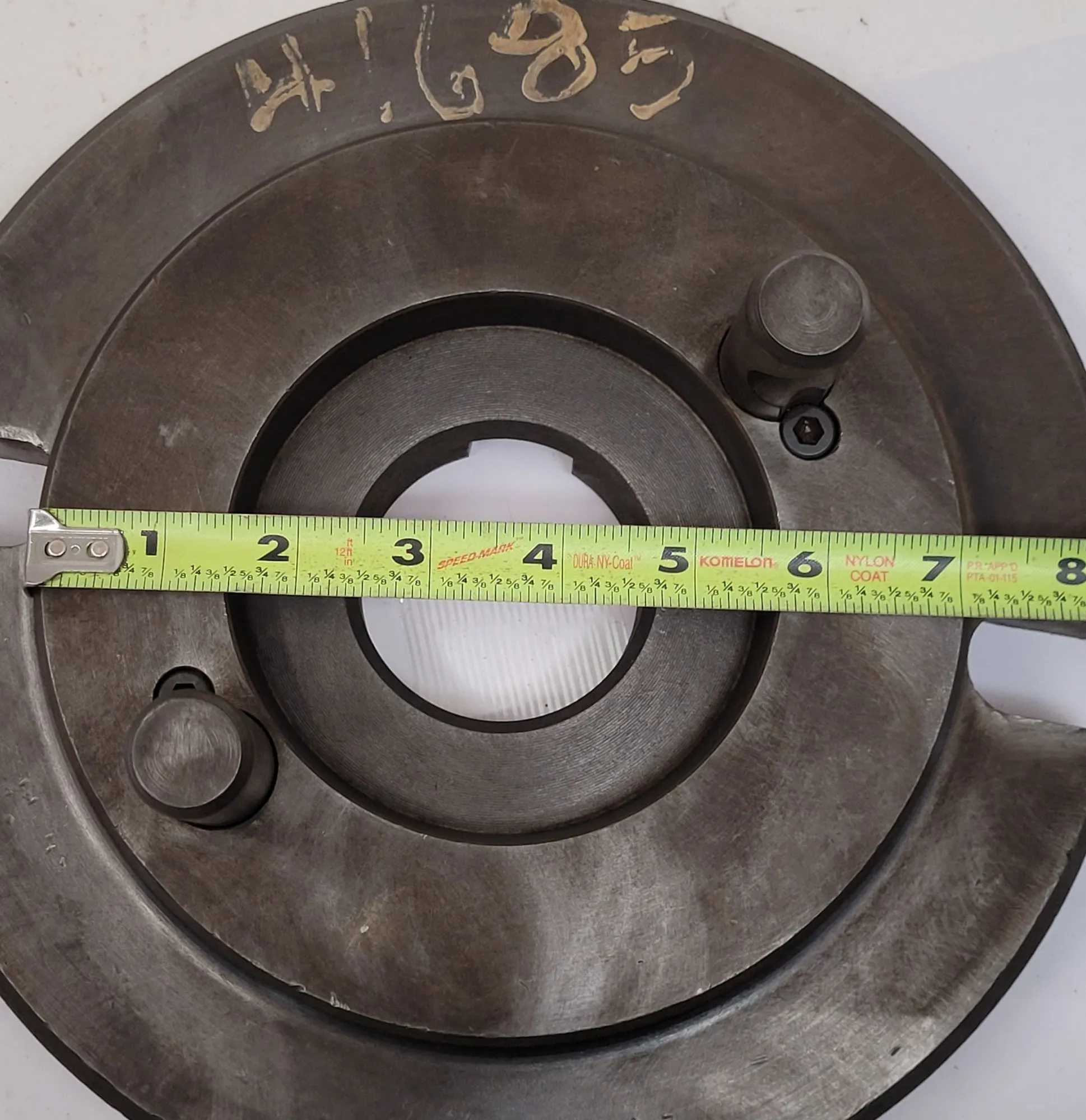 LATHE CHUCK ADAPTER BACK PLATE D1-6 MOUNT, 10" DIAMETER, 2-1/4" THRU HOLE - MACHINING TOOLING & PARTS