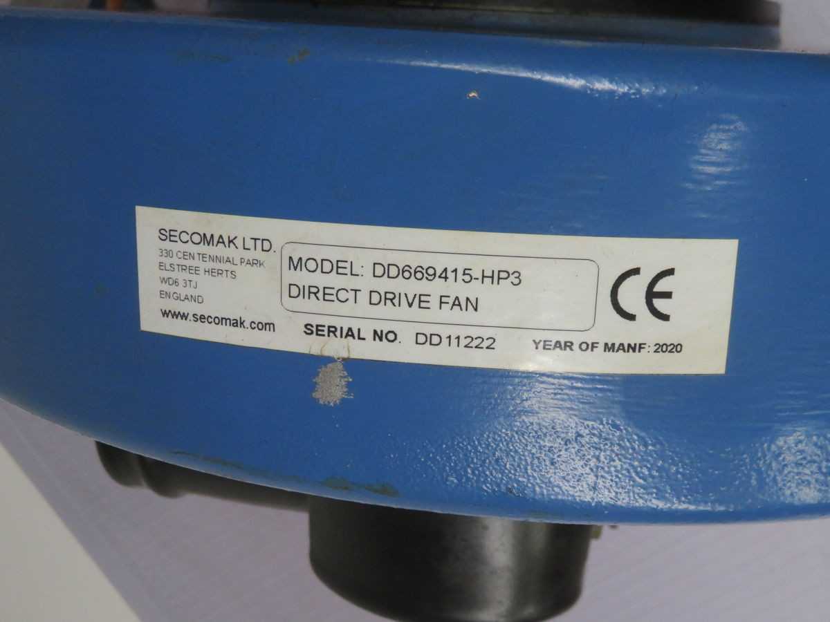 Secomak DD669415-HP3 Direct Drive Fan 02EFA90L2C40-LF-UL - High Performance - CENTRIFUGAL BLOWER
