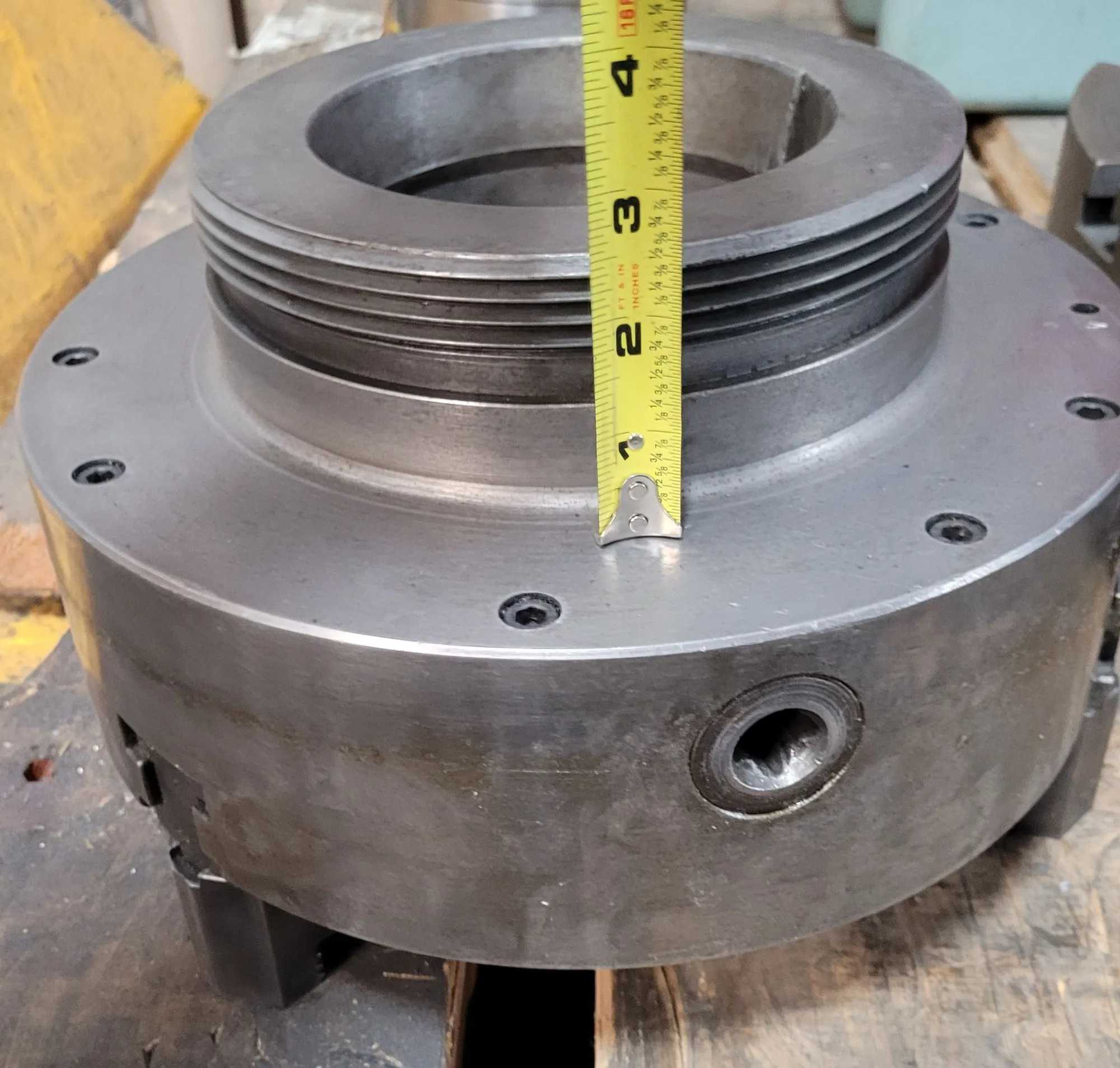 CUSHMAN 12" 3-JAW LATHE CHUCK, 3" CENTER HOLE ID, L2 MOUNT - MACHINING TOOLING & PARTS