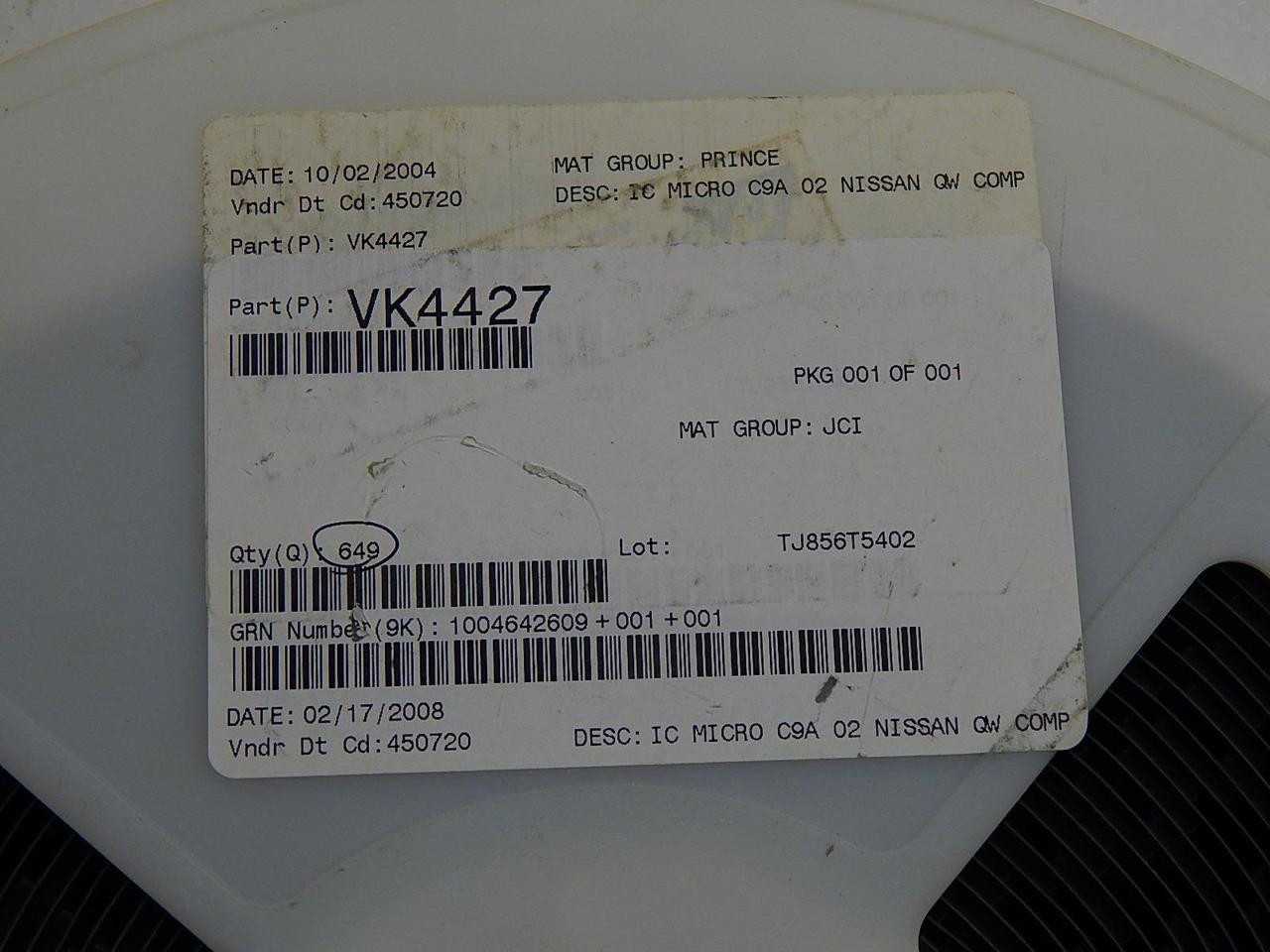 LOT OF 649 SC427615CFBR2 IC MICRO C9A 02 NISSAN - ELECTRONIC COMPONENTS
