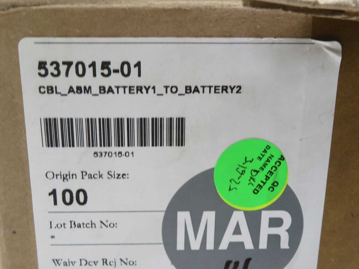 LOT OF 100 IMA 537015-01 BATTERY TERMINAL WIRE - ELECTRICAL WIRE