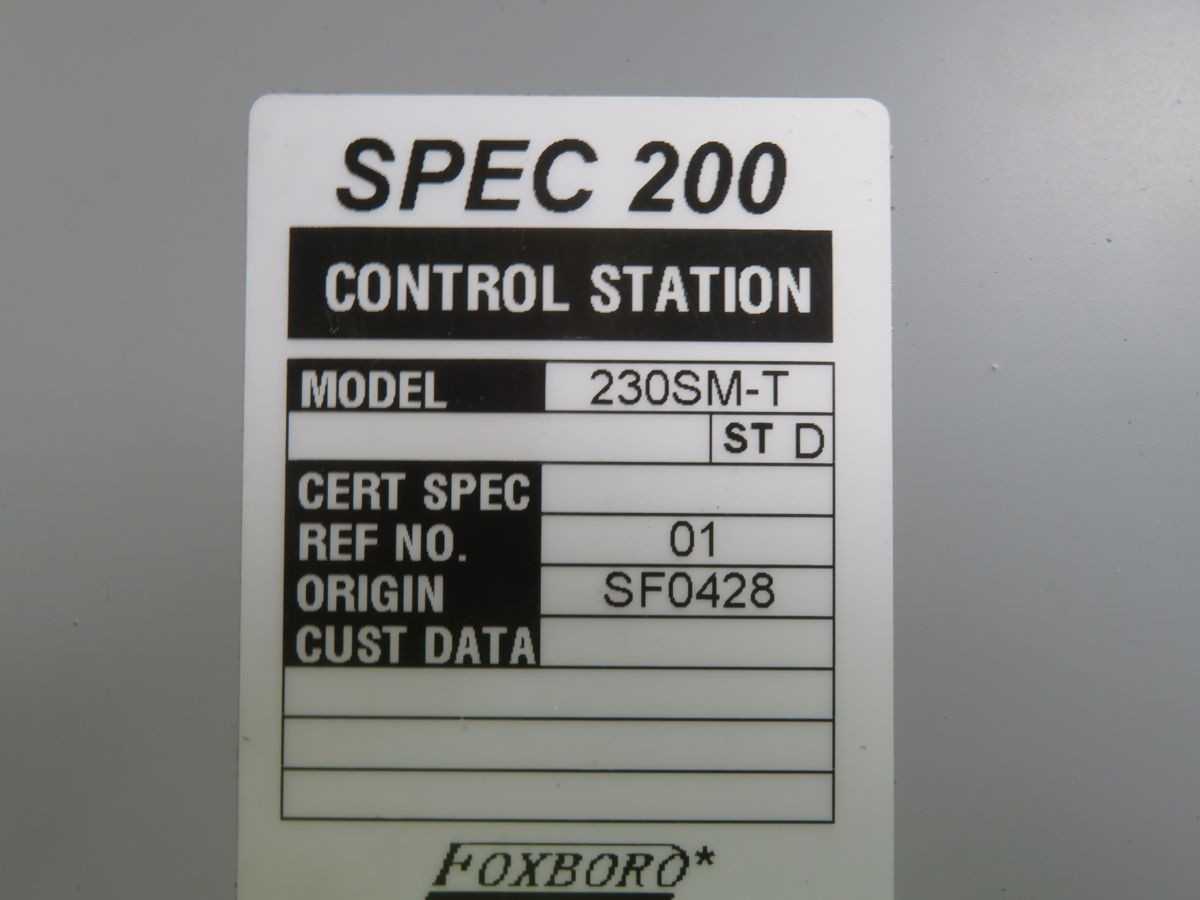 Foxboro 230Sm-T Controller, PID Control, 24V DC Power, Panel Mount, Multi I/O - AUTOMATION & CONTROLS