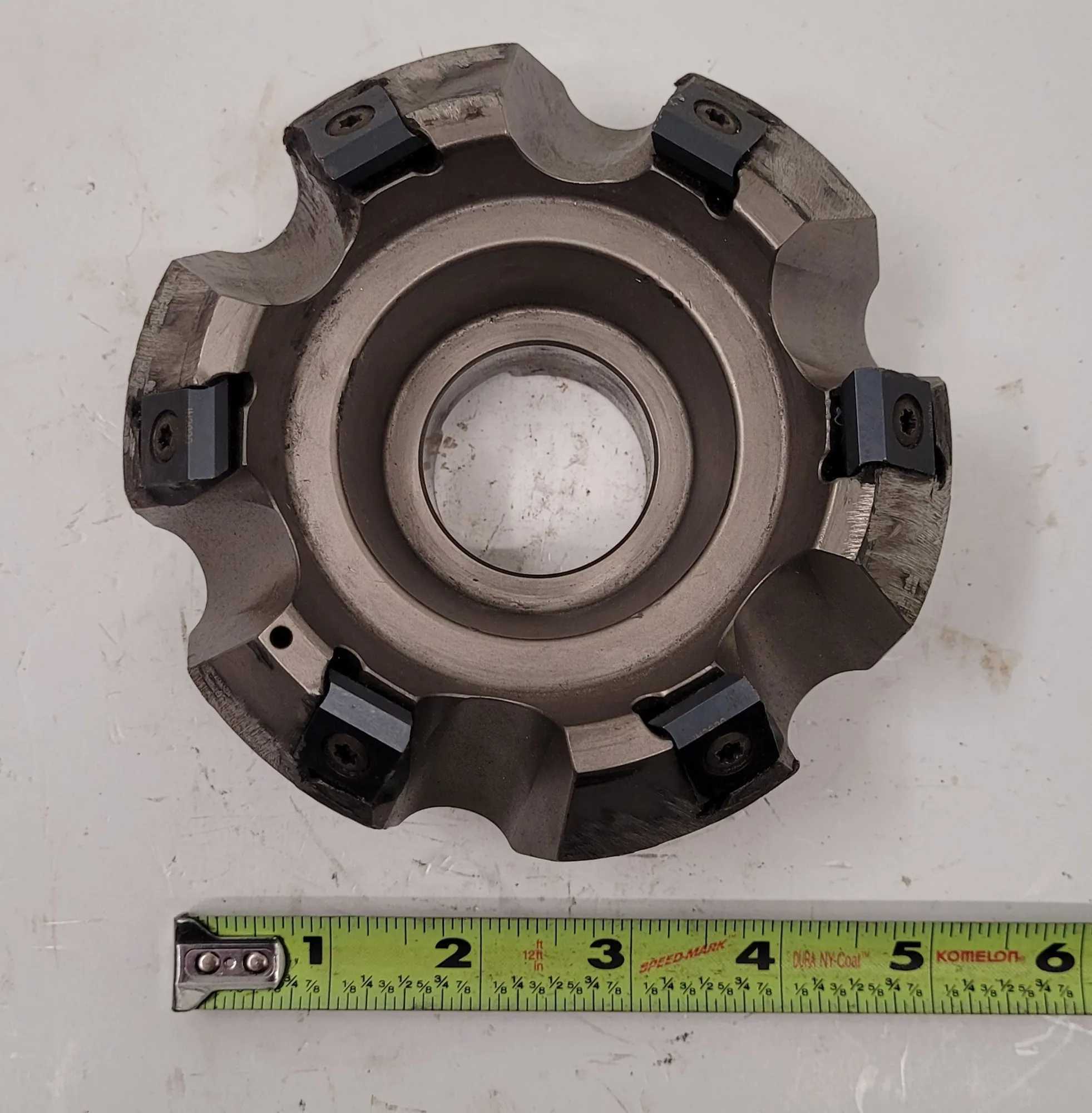 INGERSOLL SN6N-04R01 FACE MILL, 4.69″ DIA., 6 INSERTS, 45 DEGREE ANGLE - MACHINE TOOLING